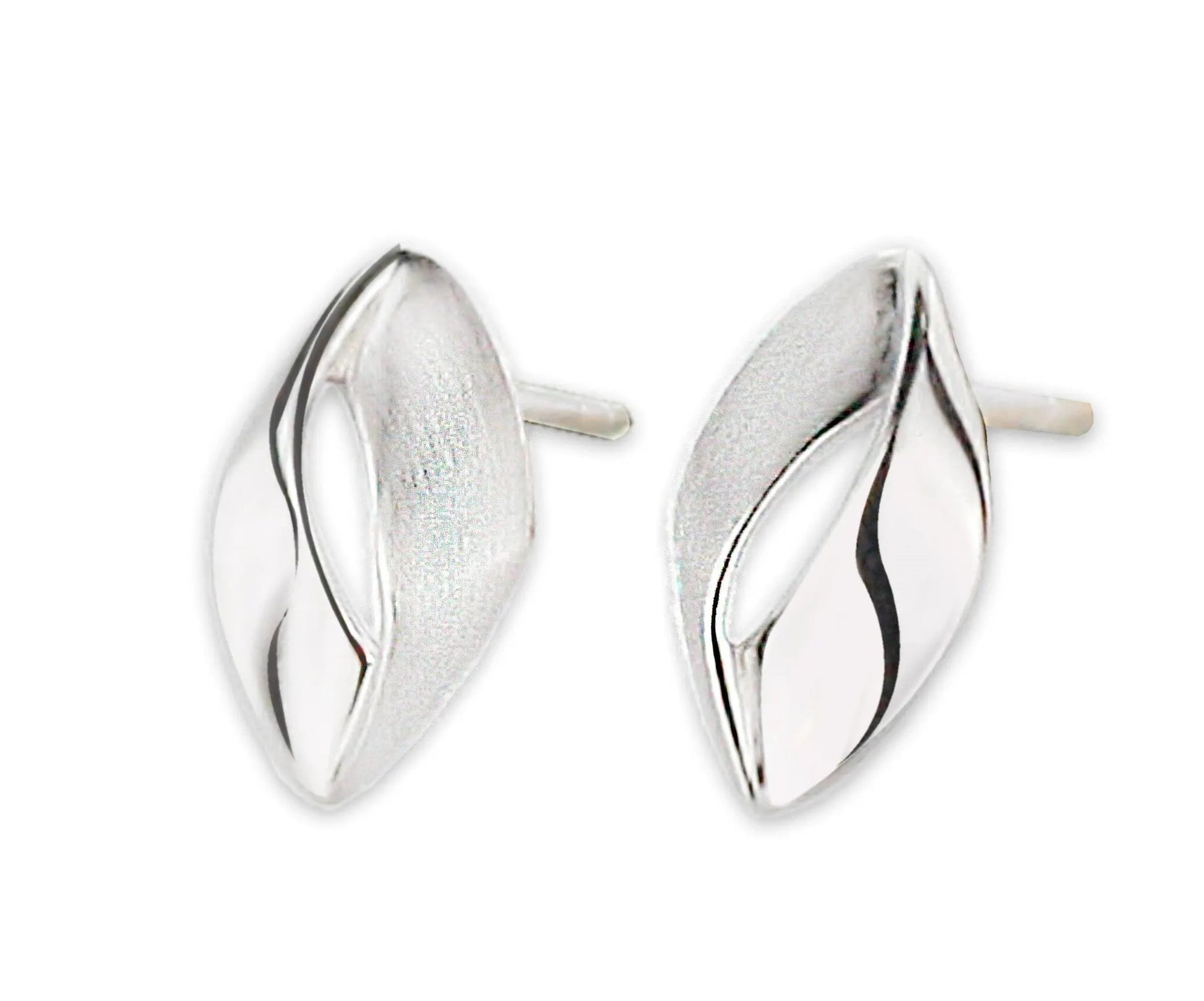 Gala Design Leeve 1cm 925 Silver Earrings For Women Chic Sleek by Jwls4u