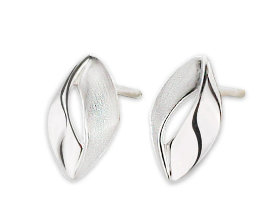 Gala Design Leeve 1cm 925 Silver Earrings For Women Chic Sleek by Jwls4u