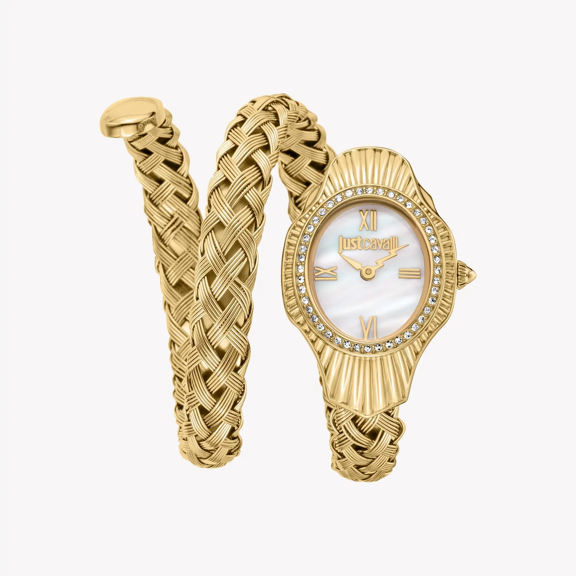 Just Cavalli Women's Gold Stainless Steel Watch, White Dial | Jc1l305m0025 by JUST CAVALLI
