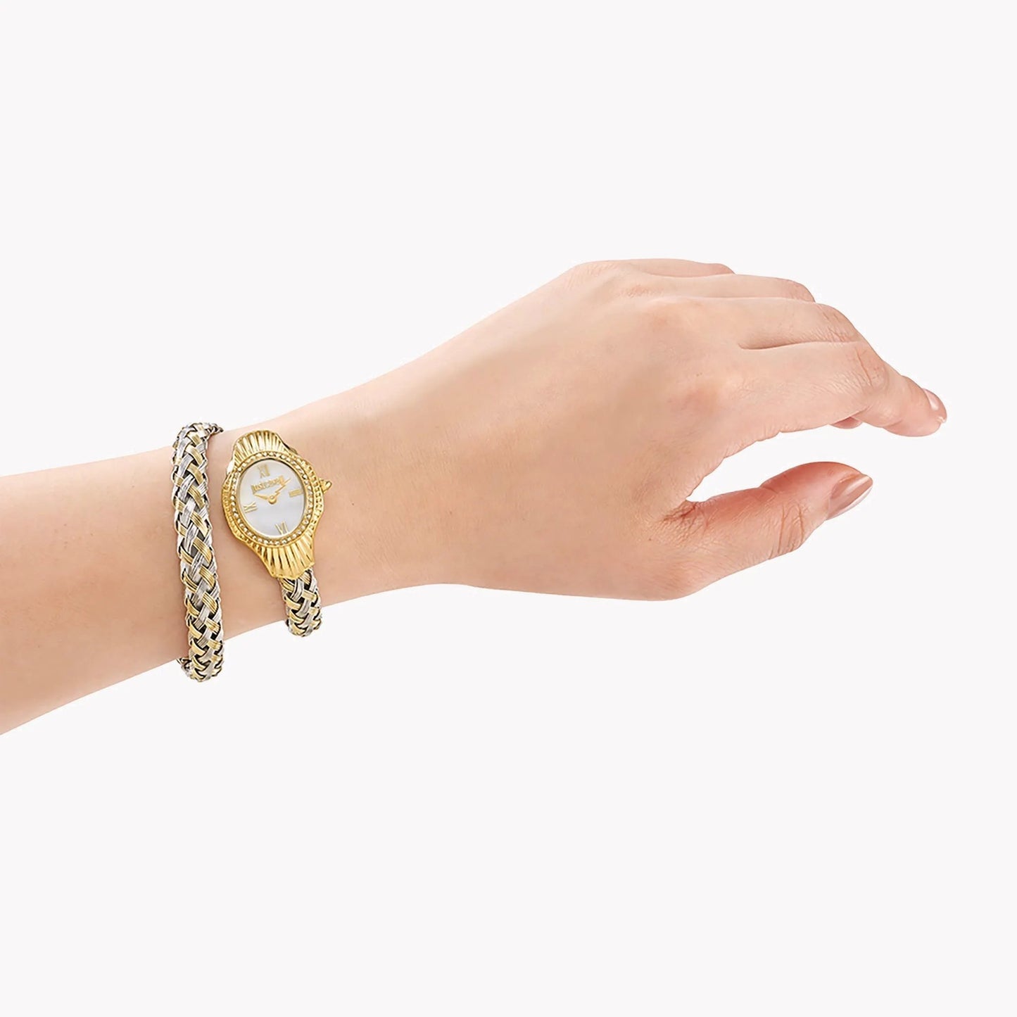 Just Cavalli Women's Gold Stainless Steel Watch, White Dial | Jc1l305m0055 by JUST CAVALLI