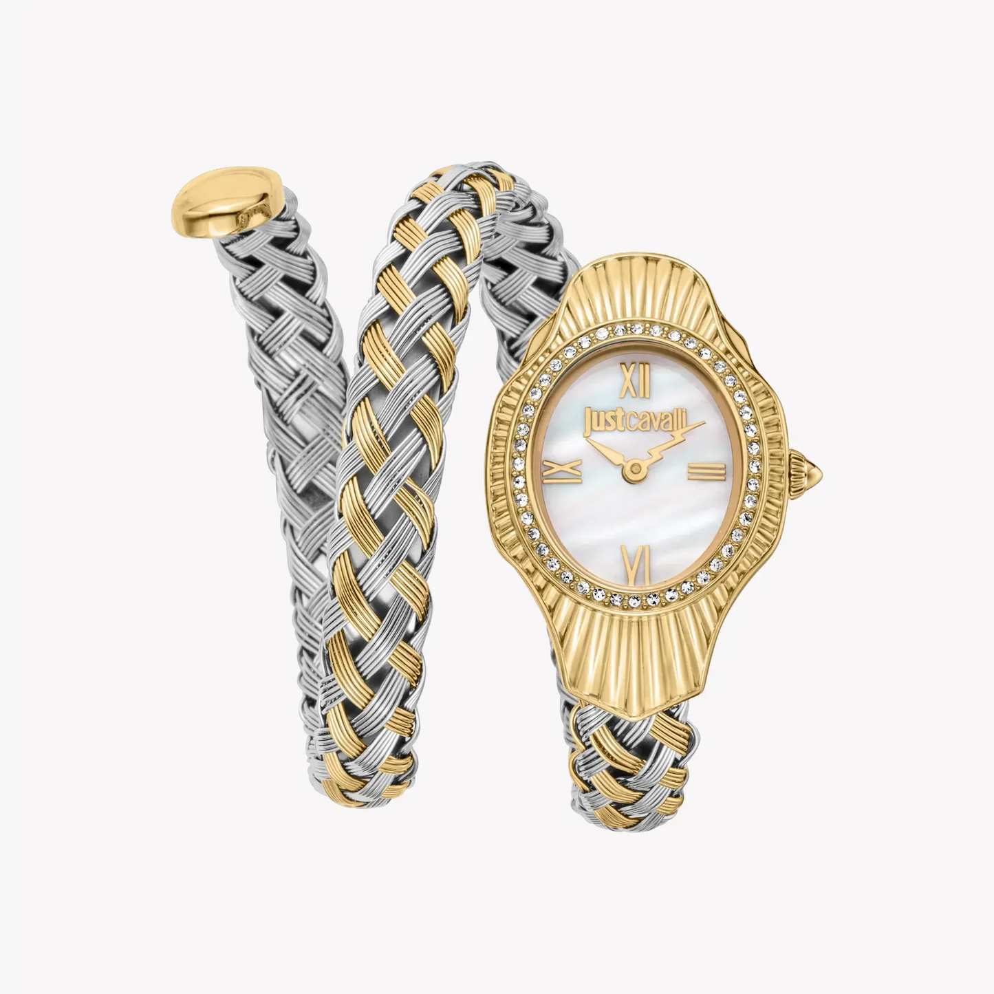 Just Cavalli Women's Gold Stainless Steel Watch, White Dial | Jc1l305m0055 by JUST CAVALLI