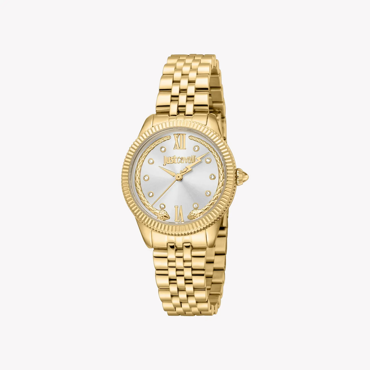 Just Cavalli Women's Gold Alloy Steel Watch, Silver Dial | Jc1l315m0055 by JUST CAVALLI