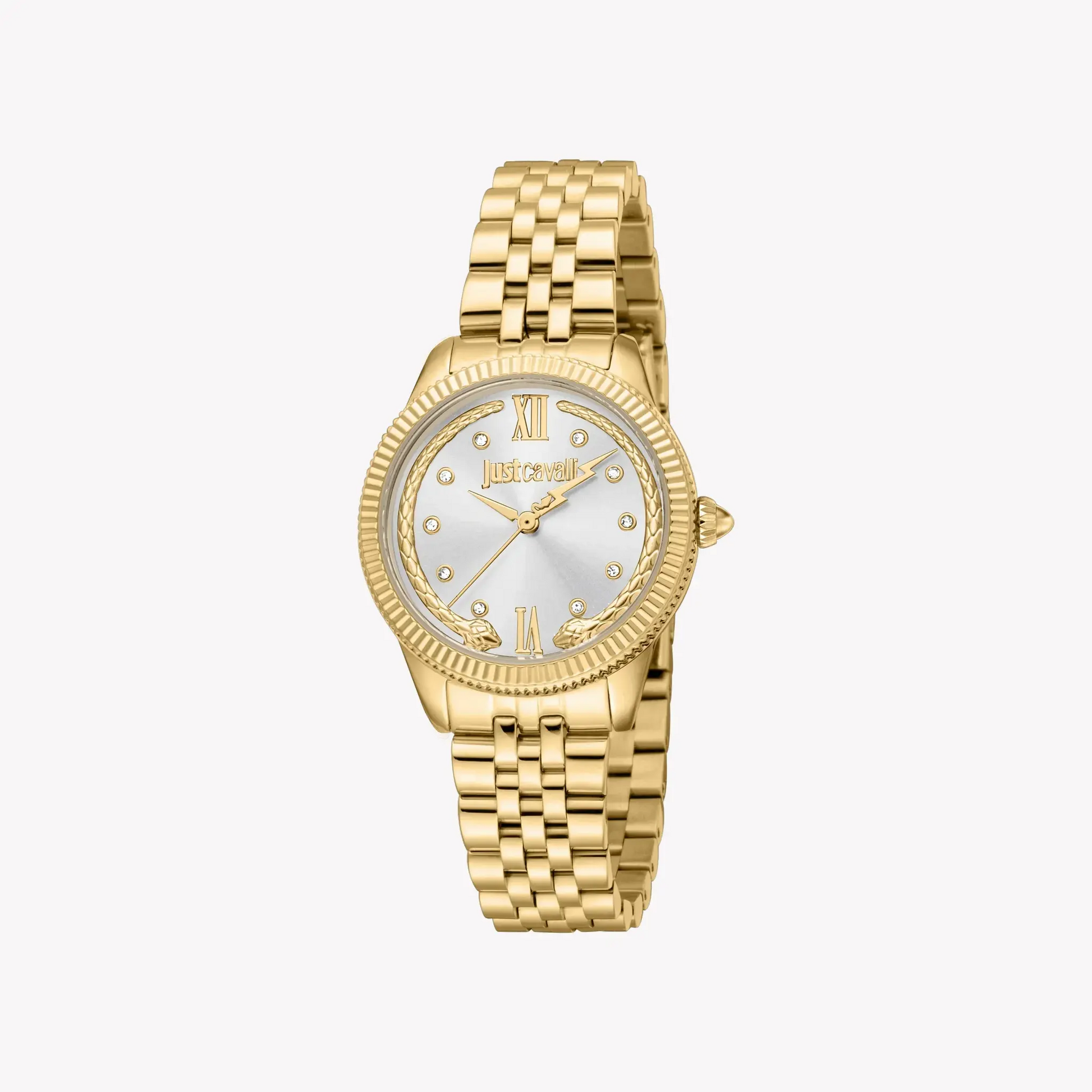 Just Cavalli Women's Gold Alloy Steel Watch, Silver Dial | Jc1l315m0055 by JUST CAVALLI