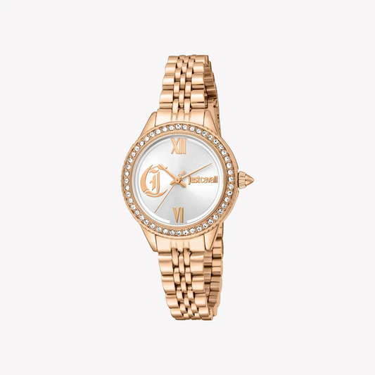 Just Cavalli Women's Rose Gold Alloy Steel Watch, Silver Dial | Jc1l316m0075 by JUST CAVALLI