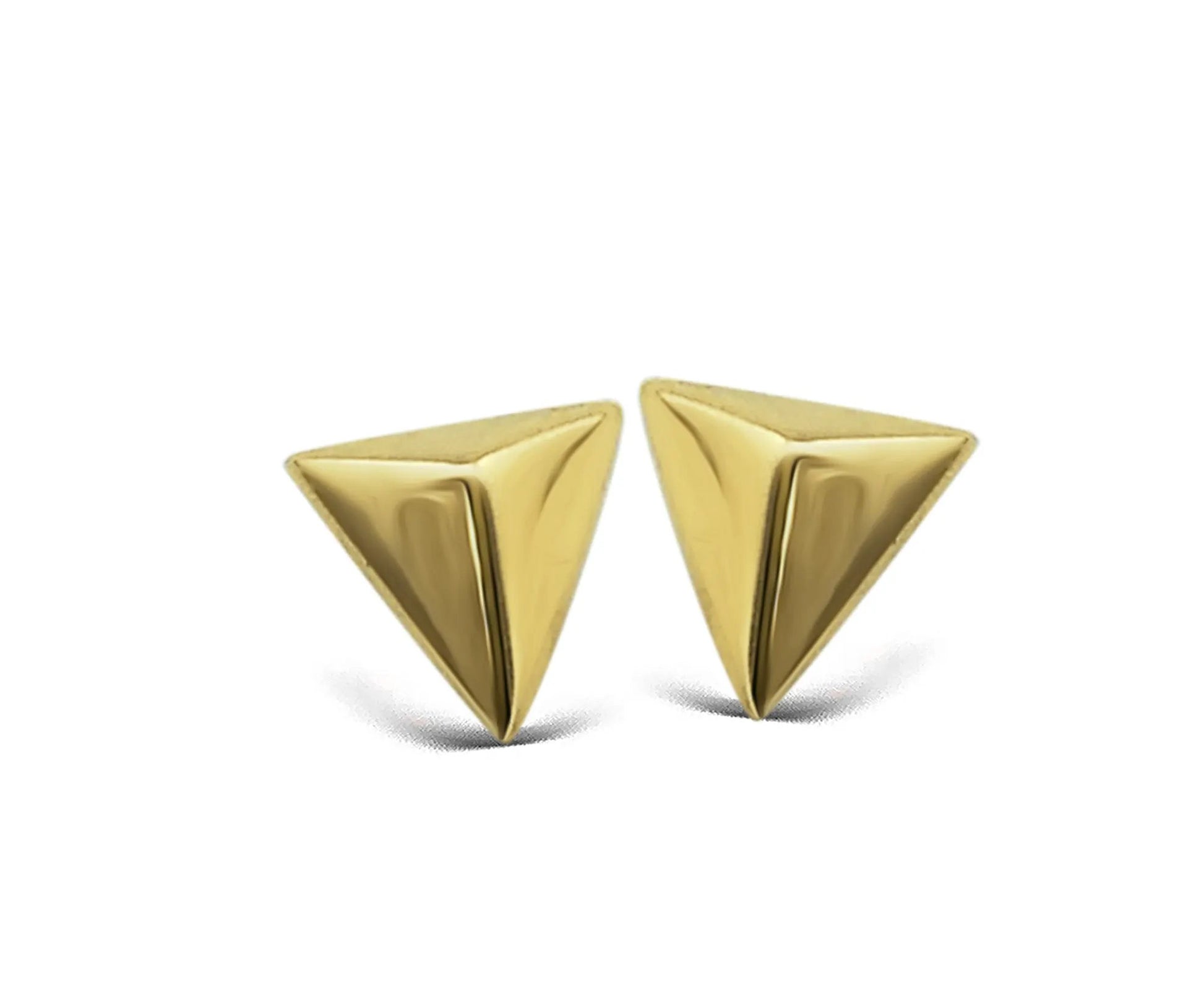 Oorbellen Piramide 3D Goudkleur JE001G by Jwls4u