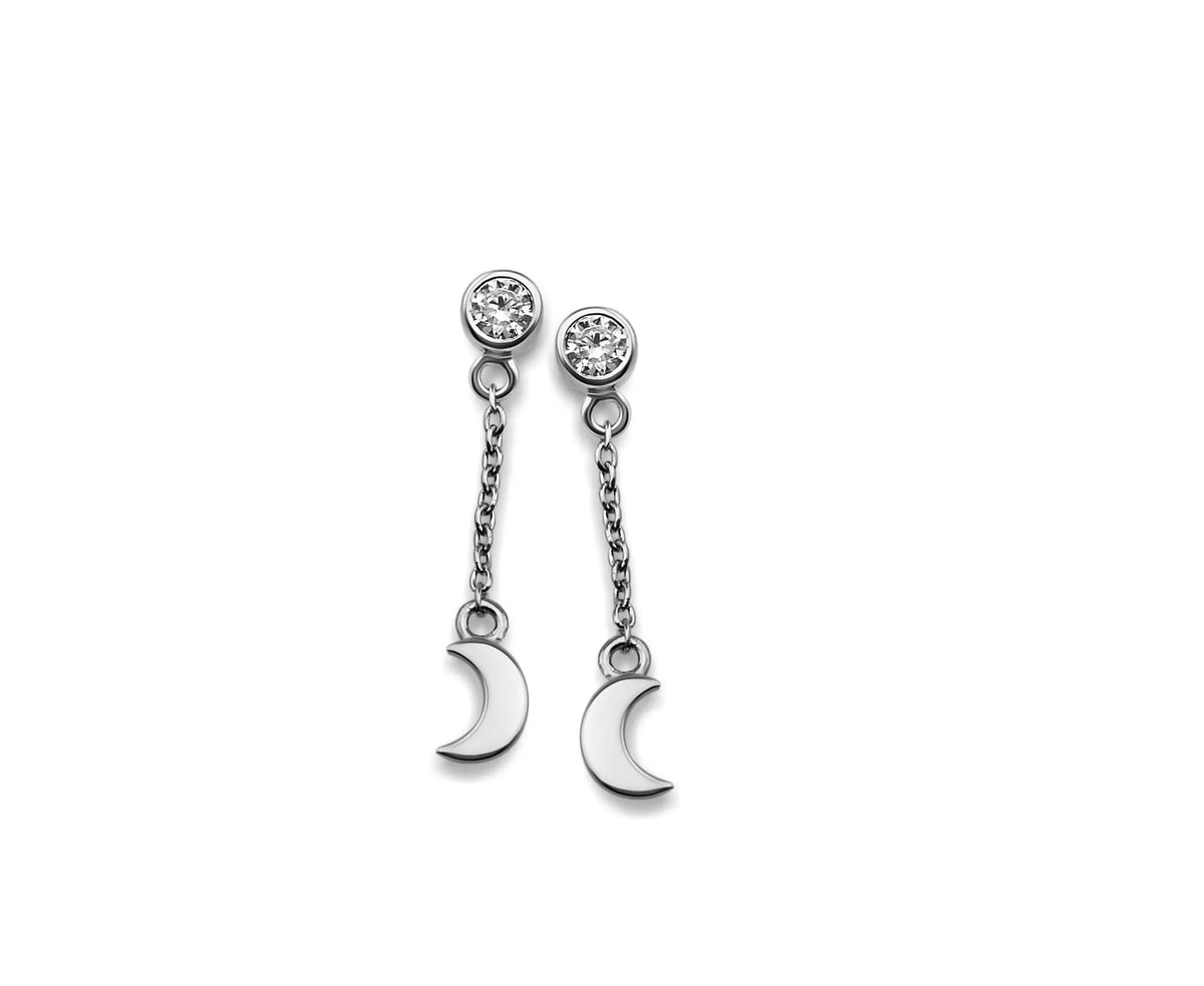 Oorhangers Maantje aan Ketting Zilver JE009S by Jwls4u