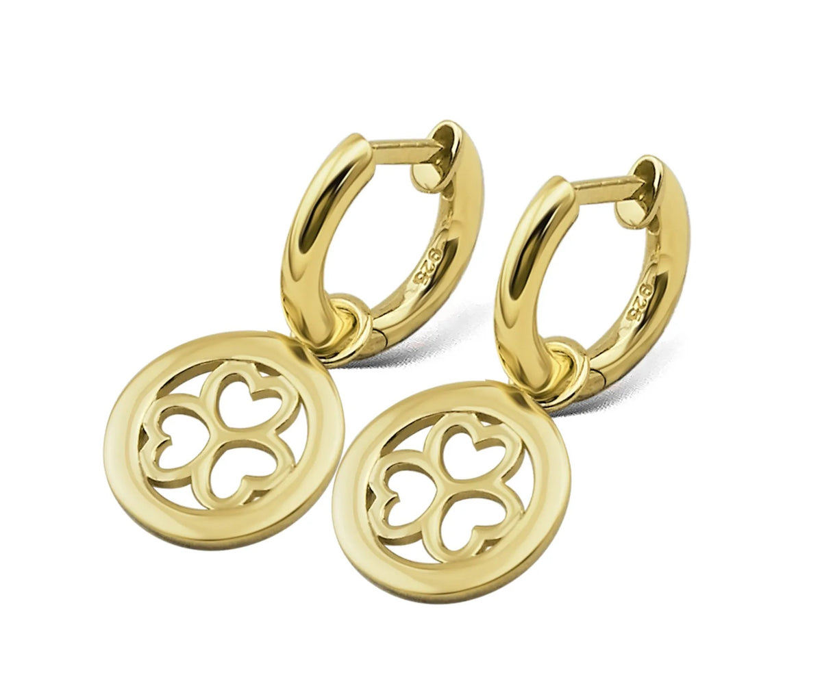 Oorringen met 3 Hartjes Open Goudkleur JE015G by Jwls4u