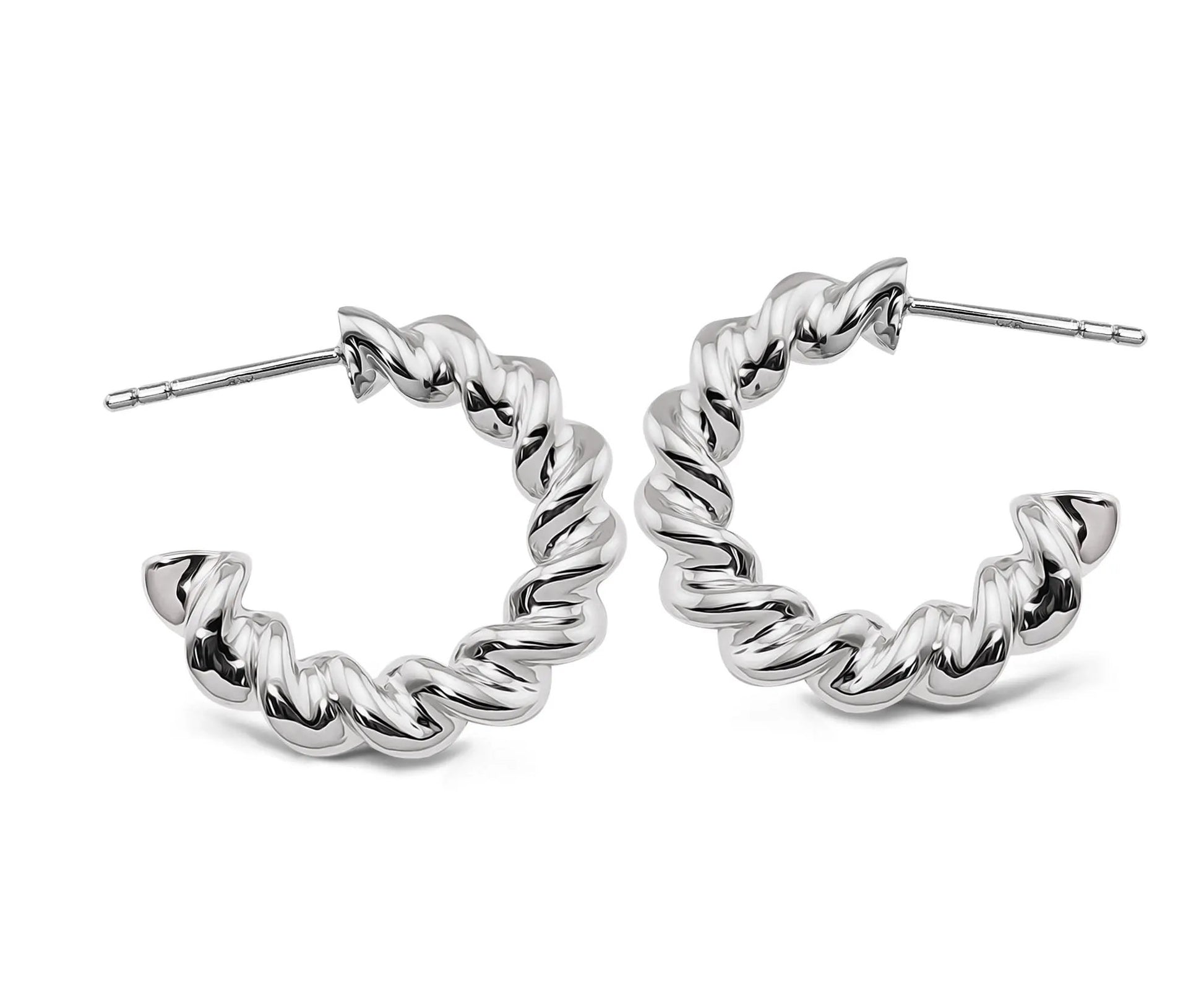 Oorbellen gedraaid zilver JE031S by Jwls4u