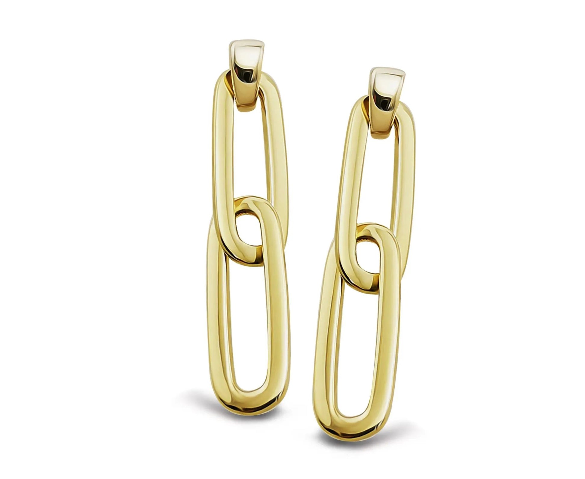 Oorhangers Paperclips Goudkleur JE042G by Jwls4u