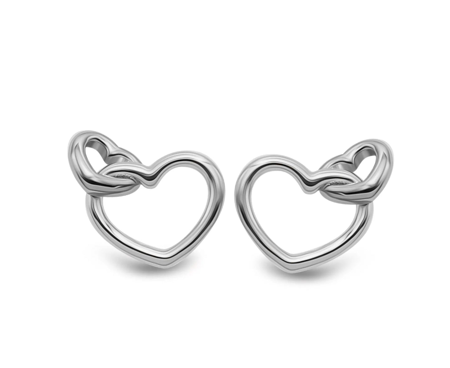 Oorbellen Two Hearts Zilver JE056S by Jwls4u