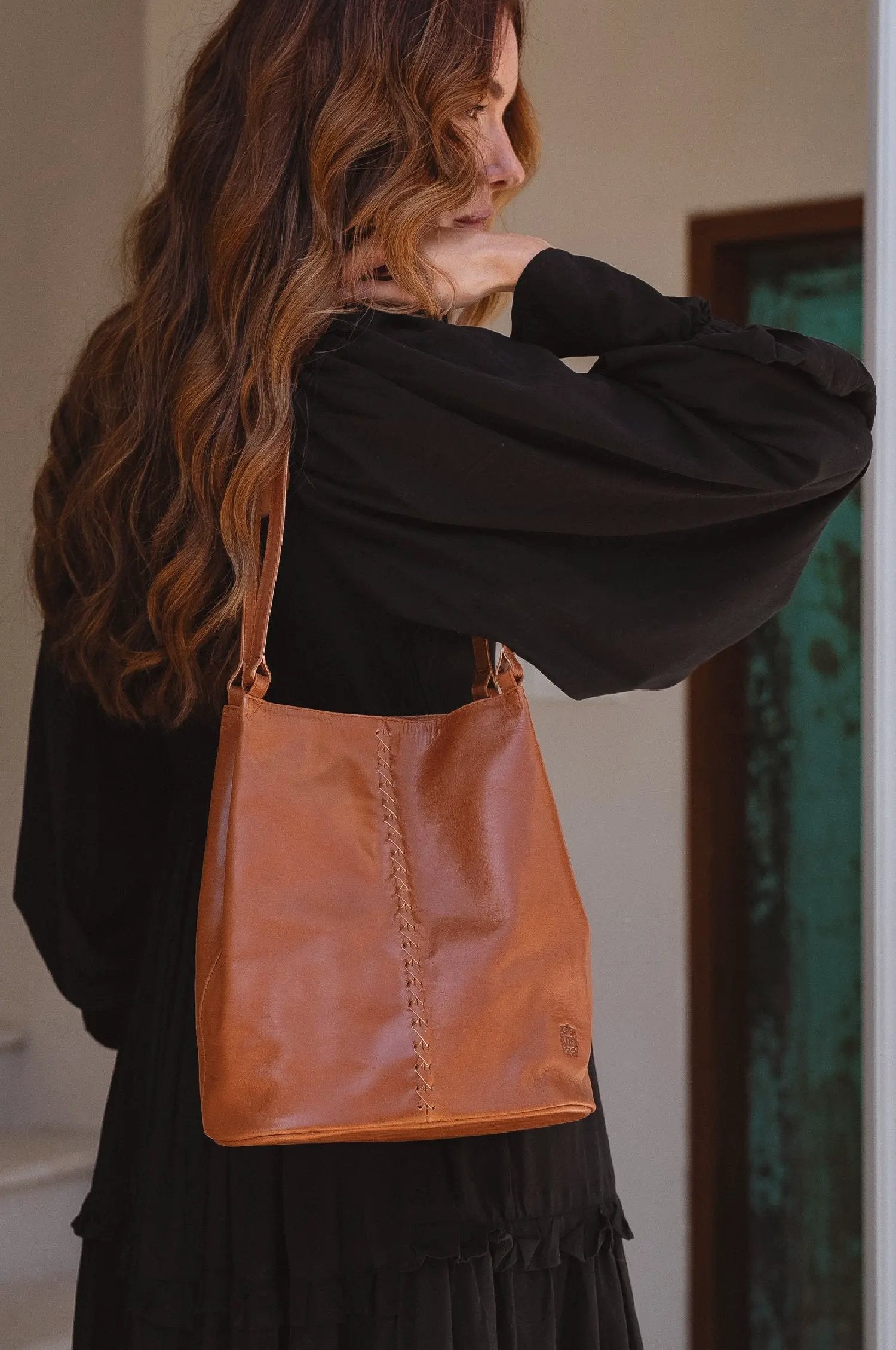 Janette Leather Shoulder Bag by ELF