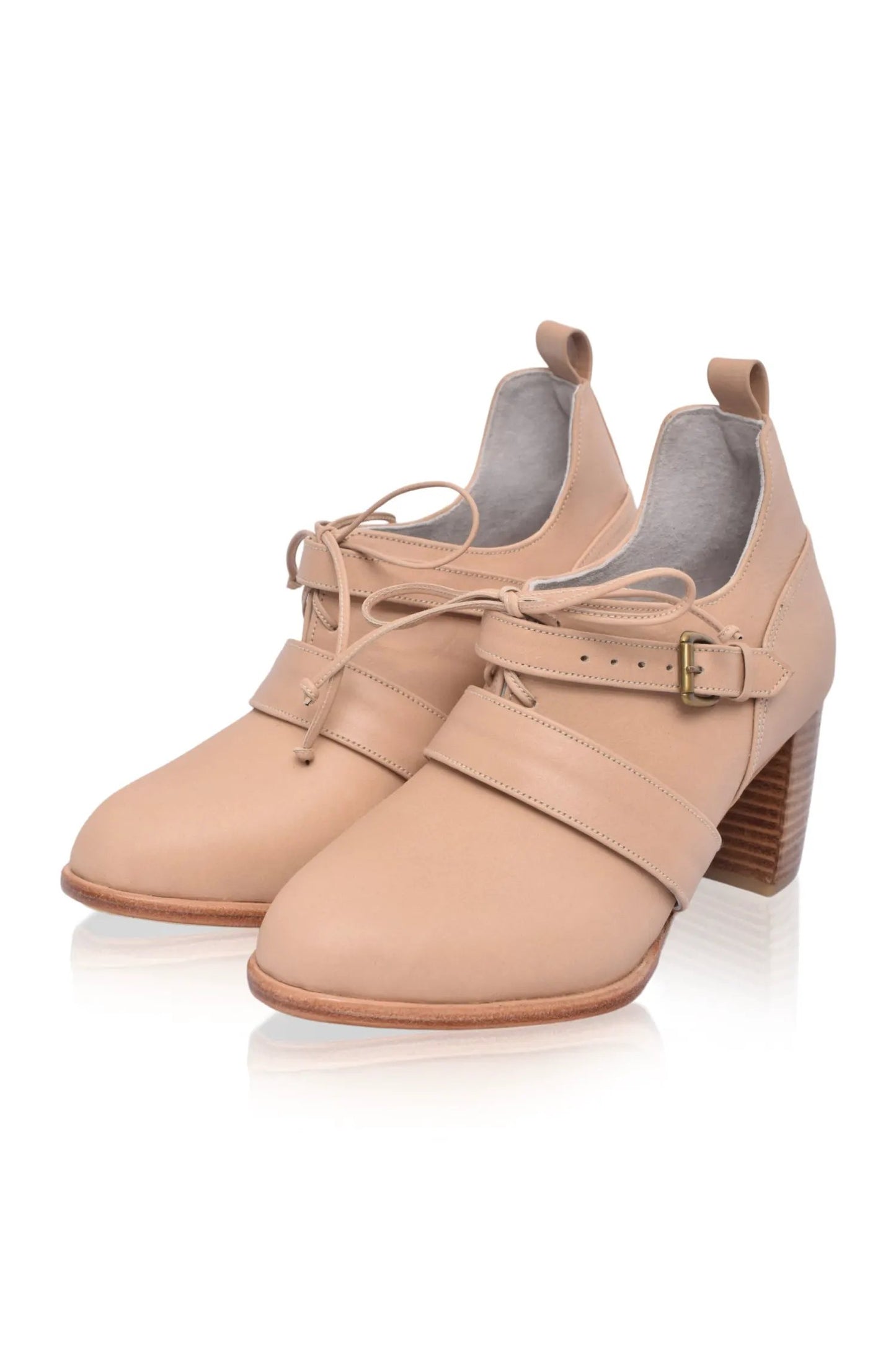 Josephine Lace-Up Leather 7 cm Heels (Sz. 6.5) by ELF
