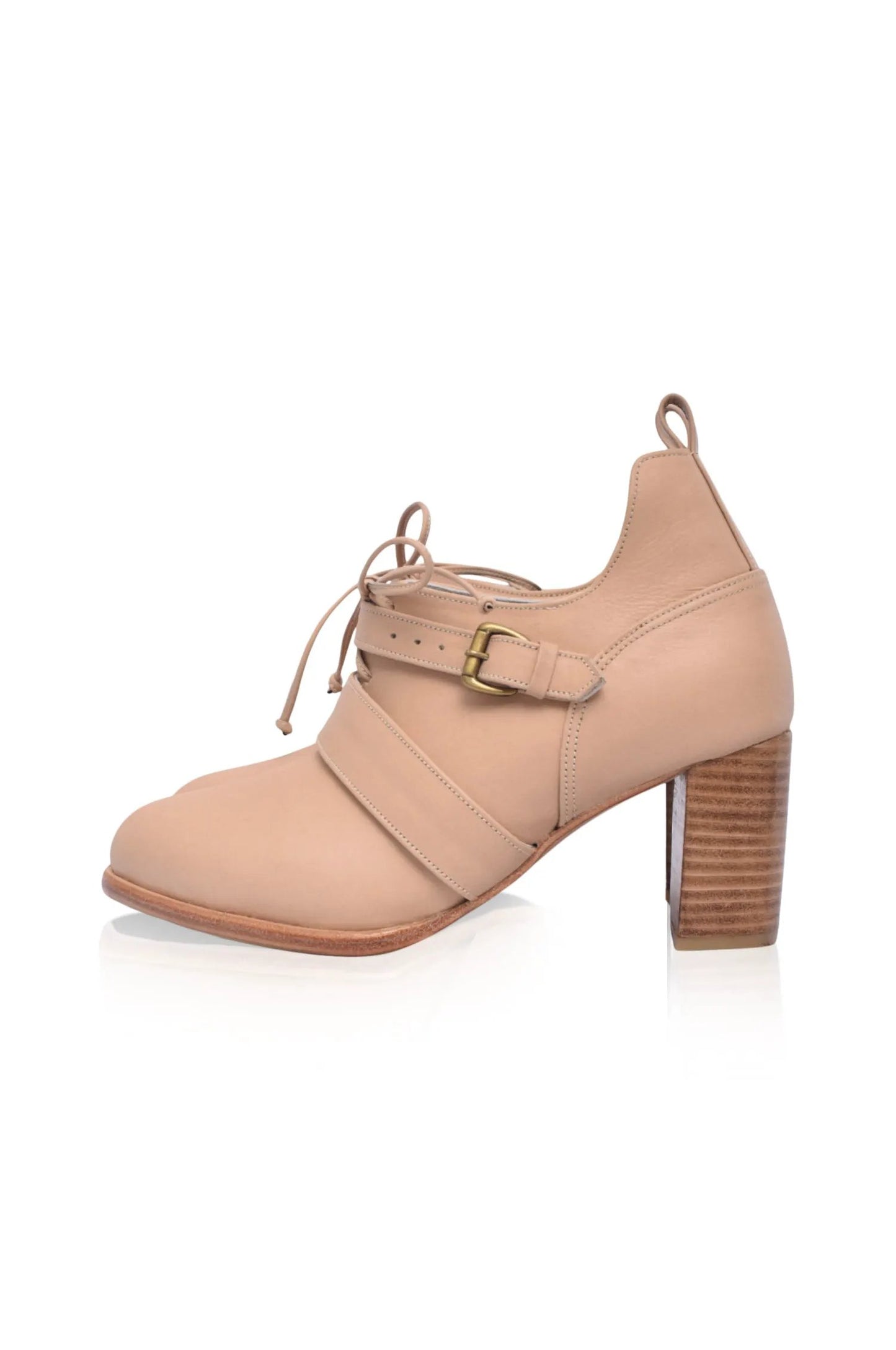 Josephine Lace-Up Leather 7 cm Heels (Sz. 6.5) by ELF