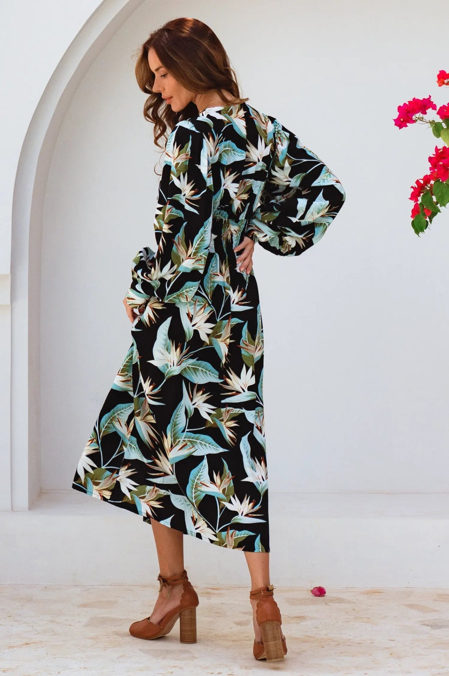 Juliette Pearl Buttons Midi Dress by ELF
