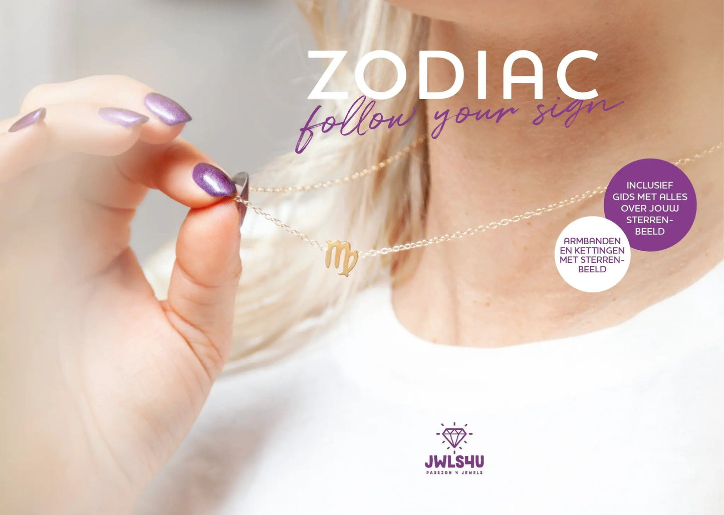 Maagd Ketting Goudkleur Zodiac ZN009G Jwls4u by Jwls4u