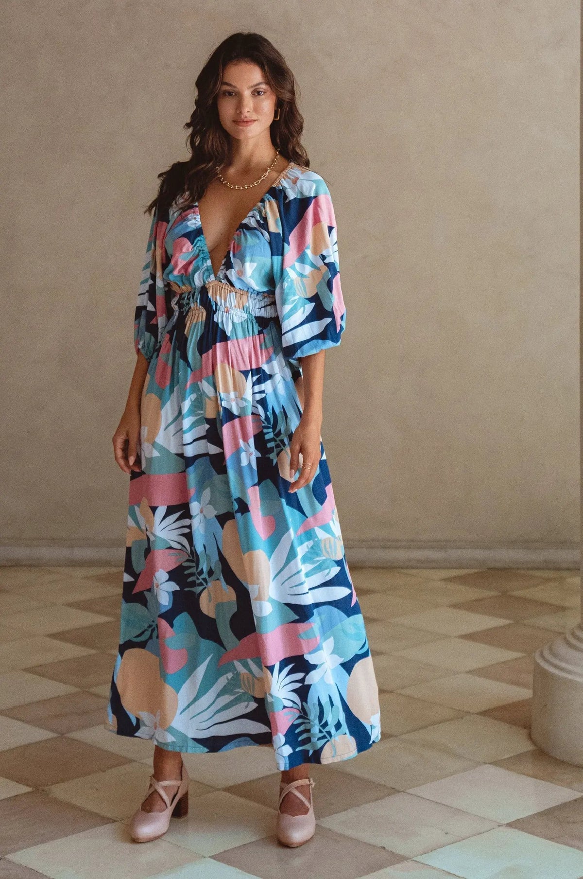 Kezas Rayon Maxi Dress by ELF