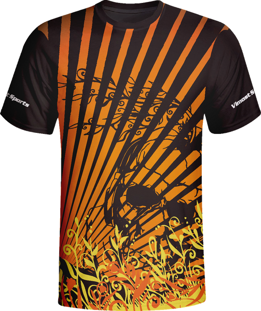 Orange Scorpion Graphic Sublimation T-Shirt by Vimost Sportswear