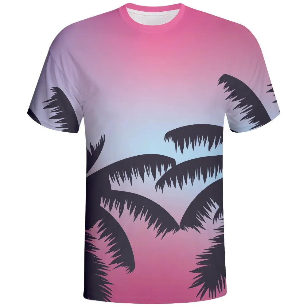 Summer Time Palm Tree Sublimation T-Shirt by Vimost Sportswear