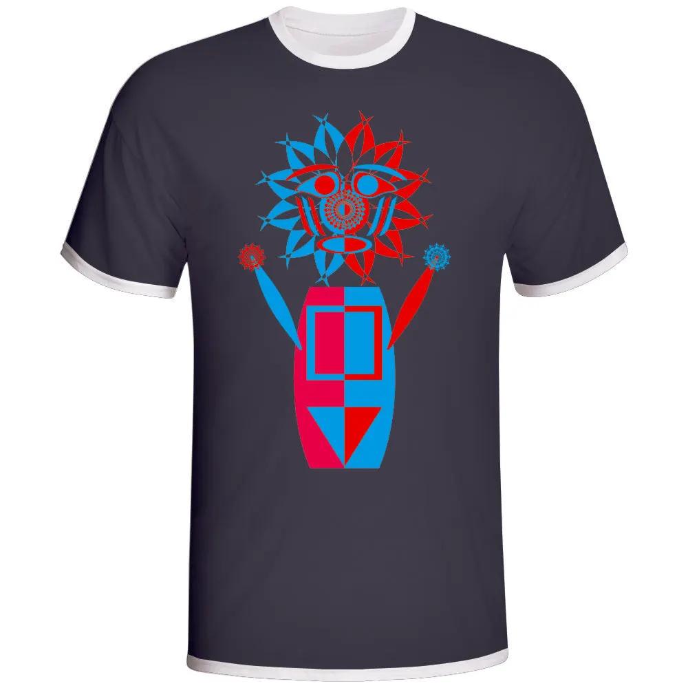 Navy Abstract Graphic Sublimation T-Shirt by Vimost Sportswear