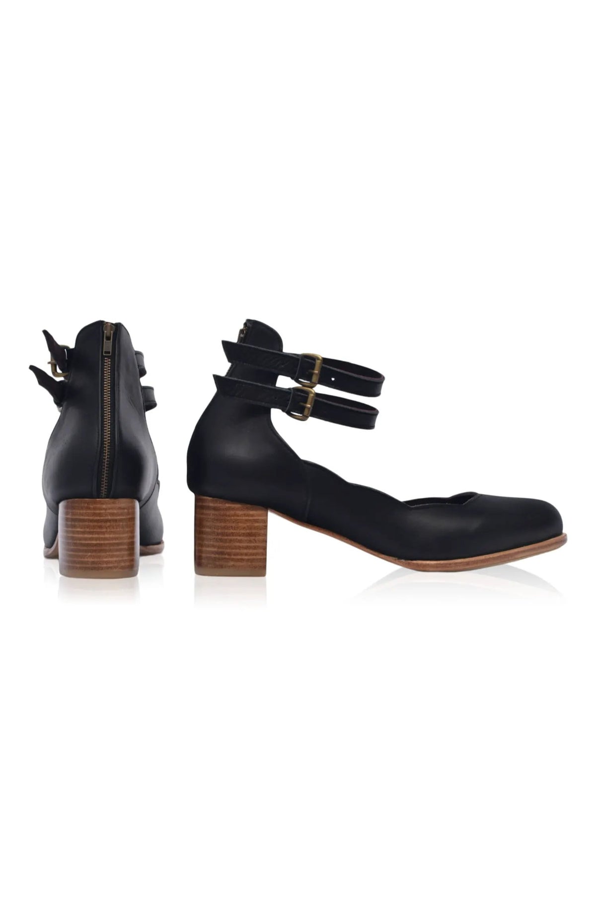 Lily Valley Scalloped Leather Heels by ELF