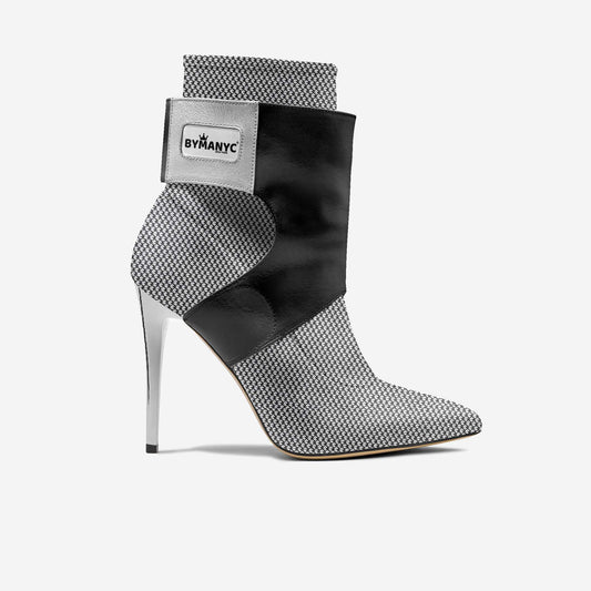 Limited Edition Vegan Stiletto Boots BYMANYC® New York Futurista Onyx by BYMANYC ® New York