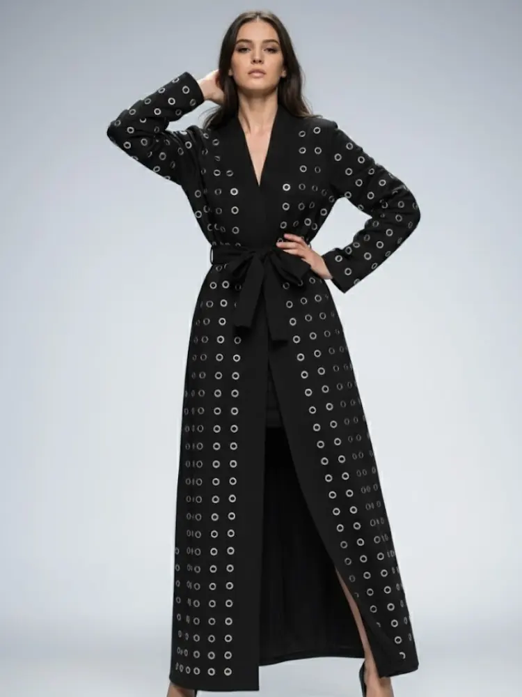 Long Black Coat Dress CHELSEA: Prêt-à-Porter Line BYMANYC ® New York by BYMANYC ® New York
