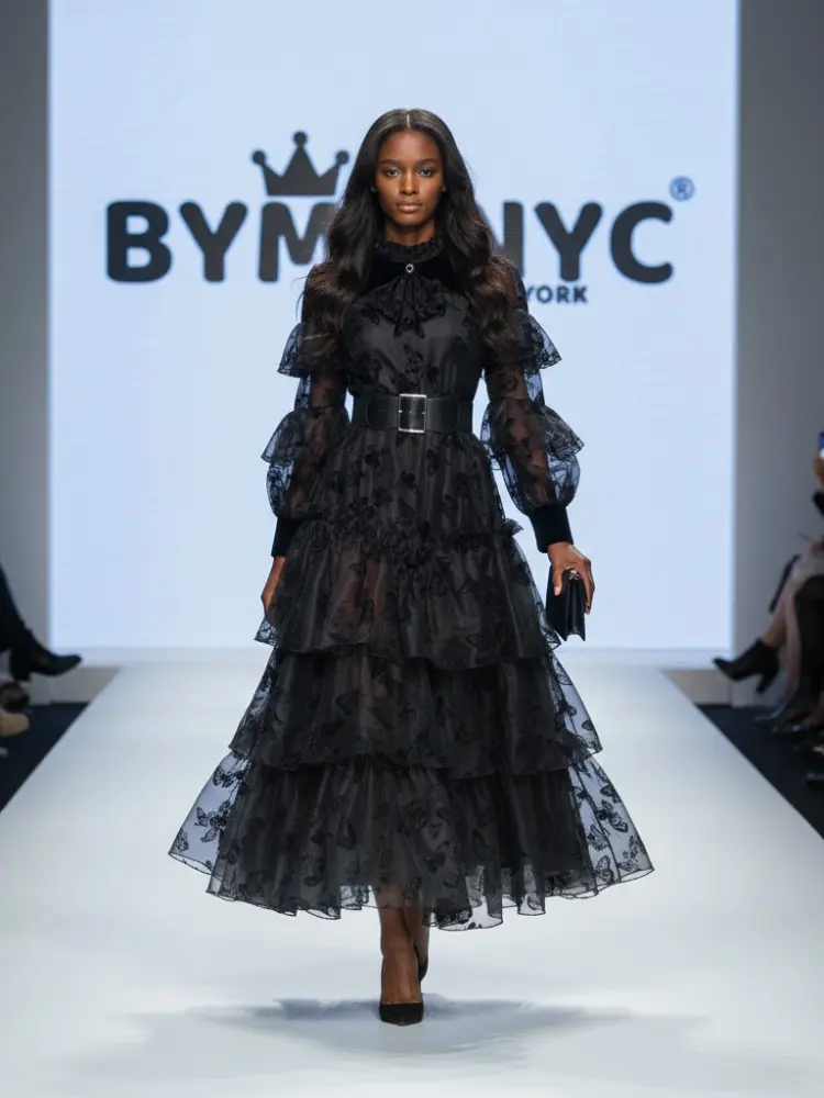Long Black Party Dress LITTLE ITALY: Prêt-à-Porter Line BYMANYC ® New York by BYMANYC ® New York
