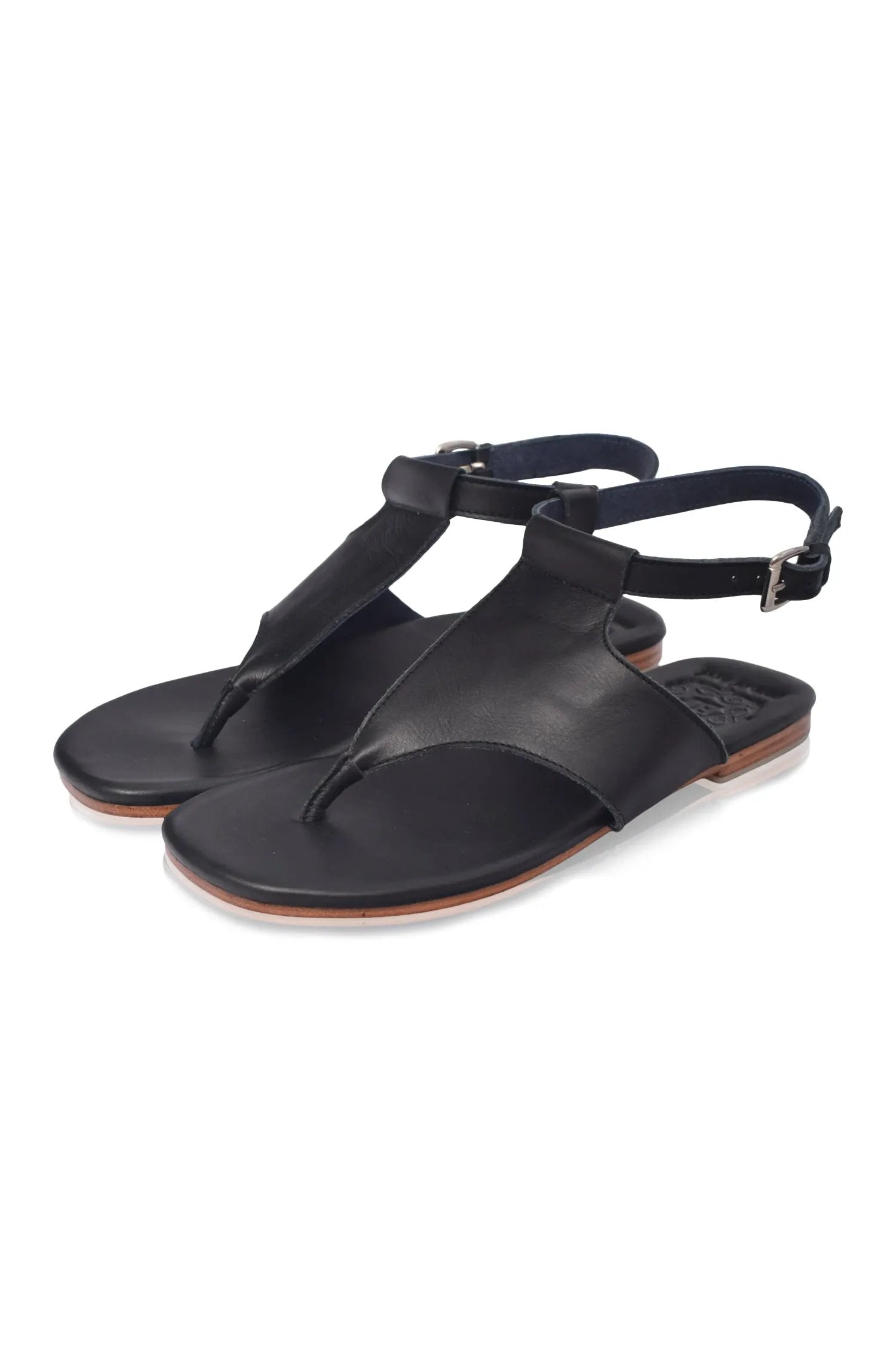 Lost in Jungle T-Strap Leather Sandals by ELF