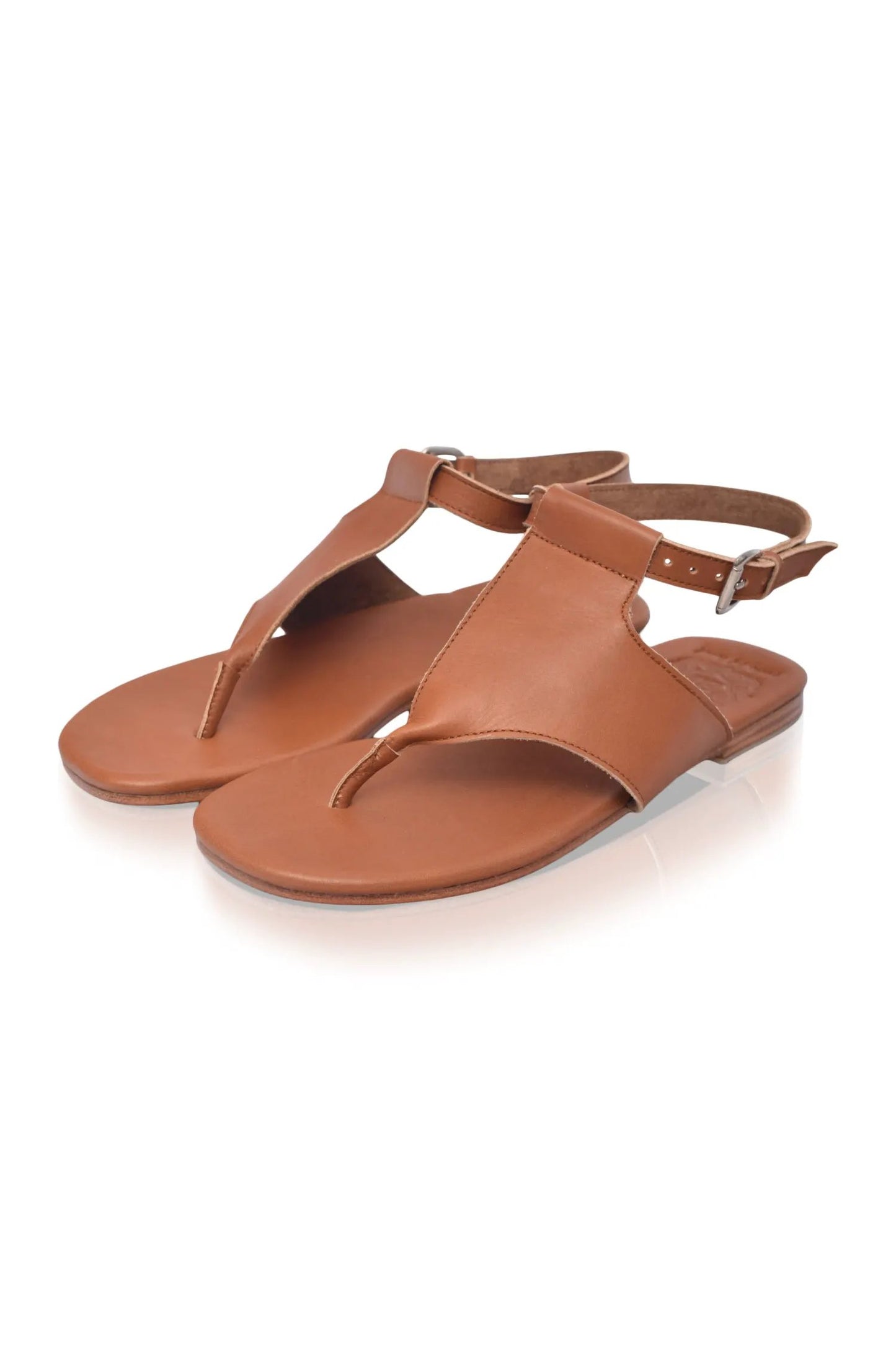 Lost in Jungle T-Strap Leather Sandals by ELF