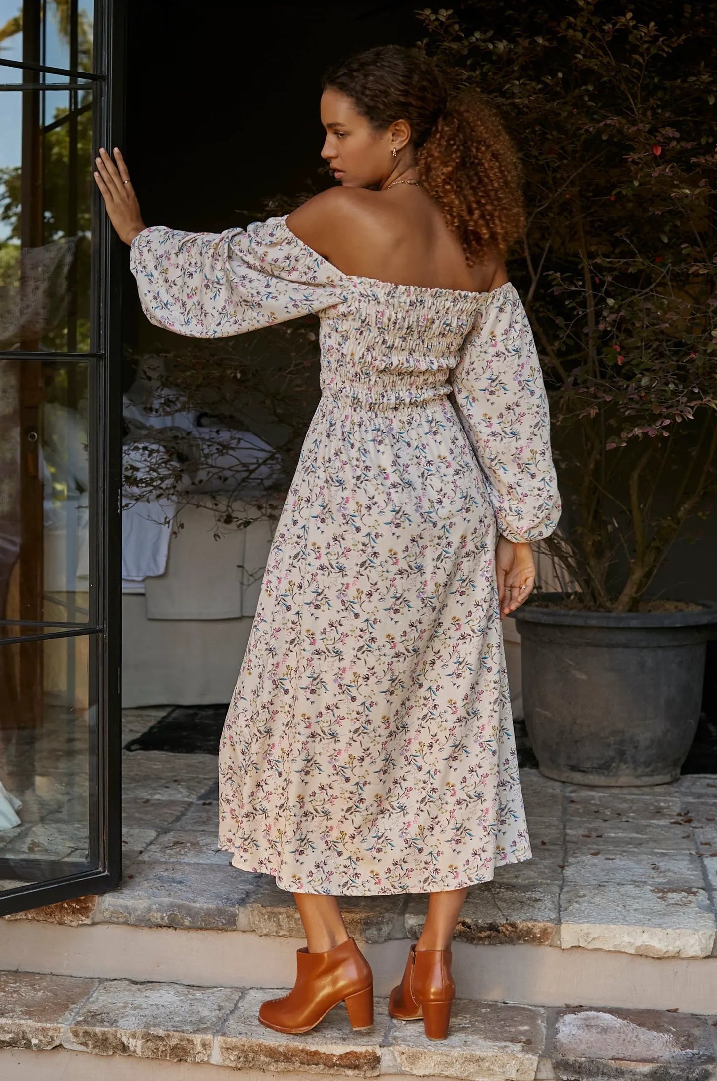 Love Story Smocked Off Shoulder Dress (Sale) by ELF