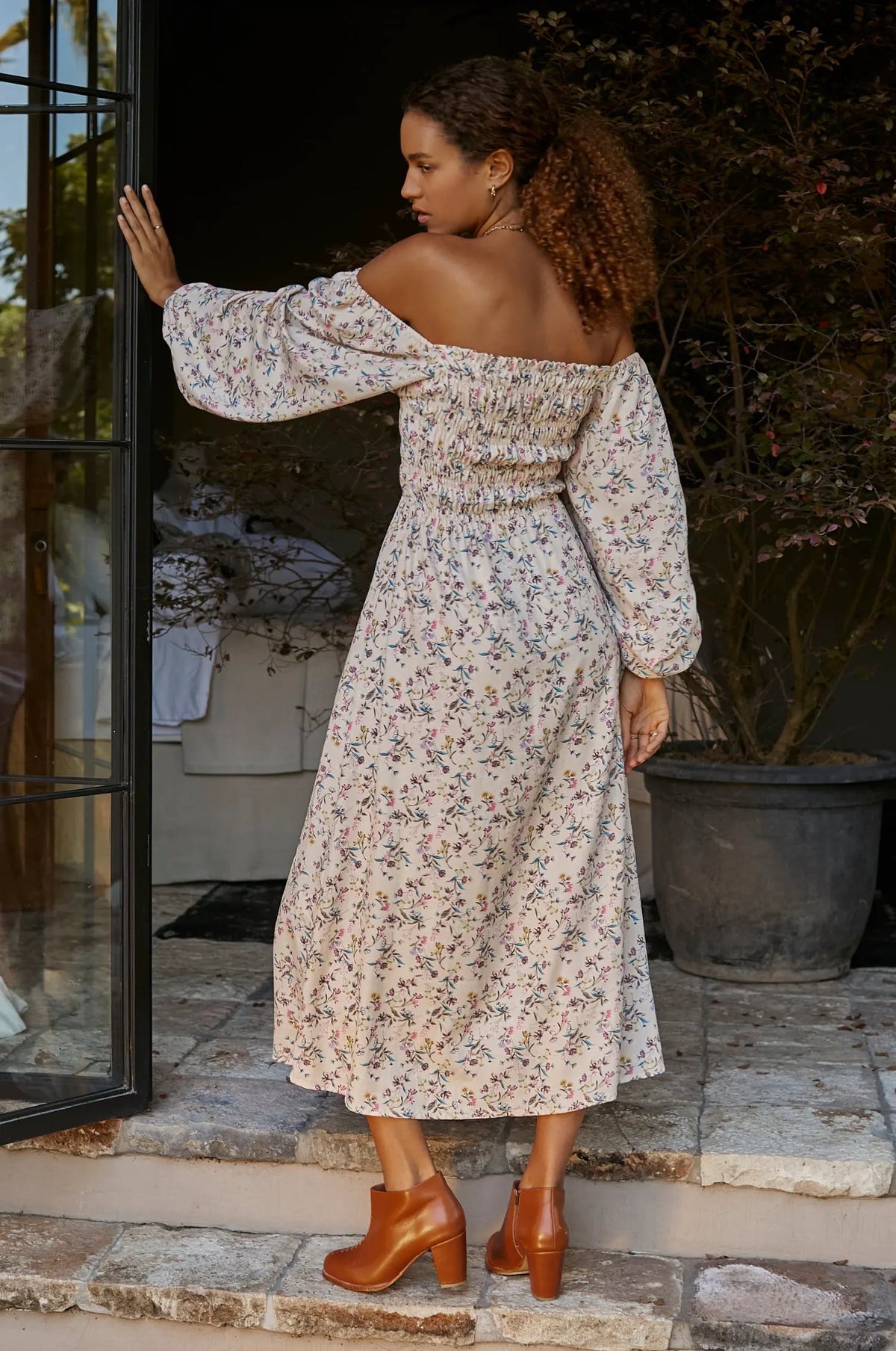 Love Story Smocked Off Shoulder Dress (Sale) by ELF