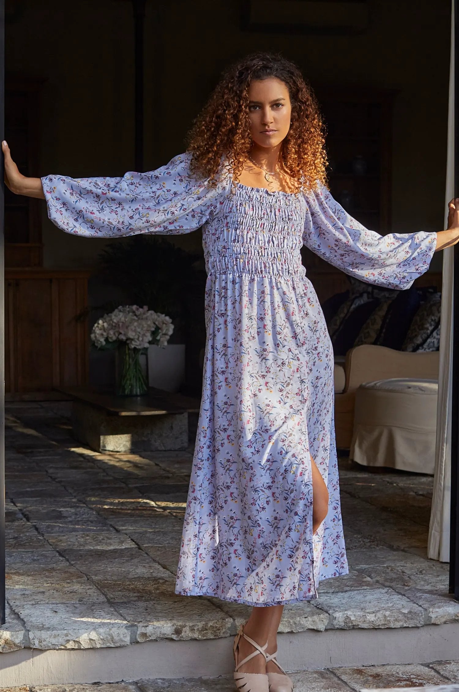 Love Story Smocked Off Shoulder Dress (Sale) by ELF