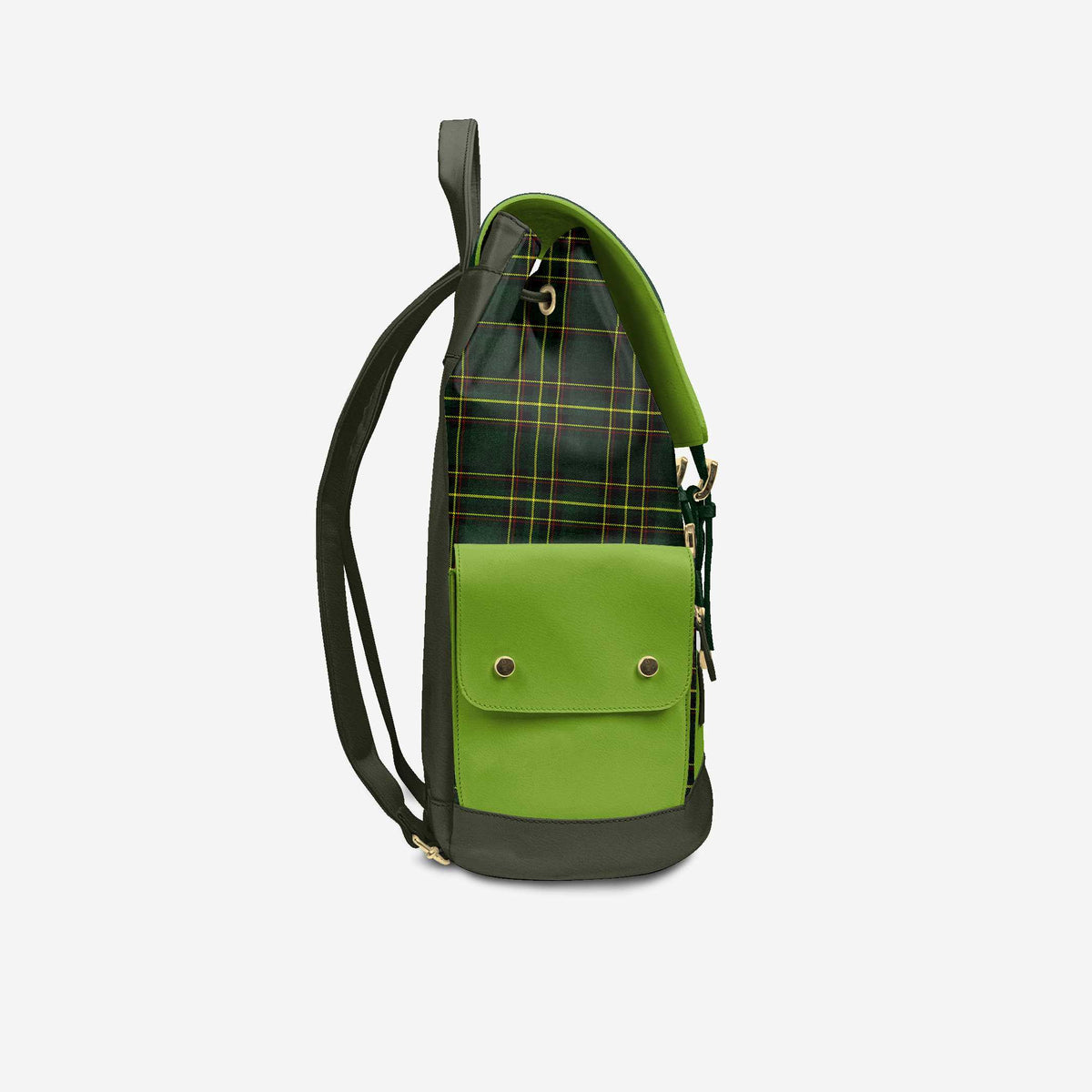 Luxury Vegan Backpack TARTAN GREEN EDGE – BYMANYC ® New York by BYMANYC ® New York