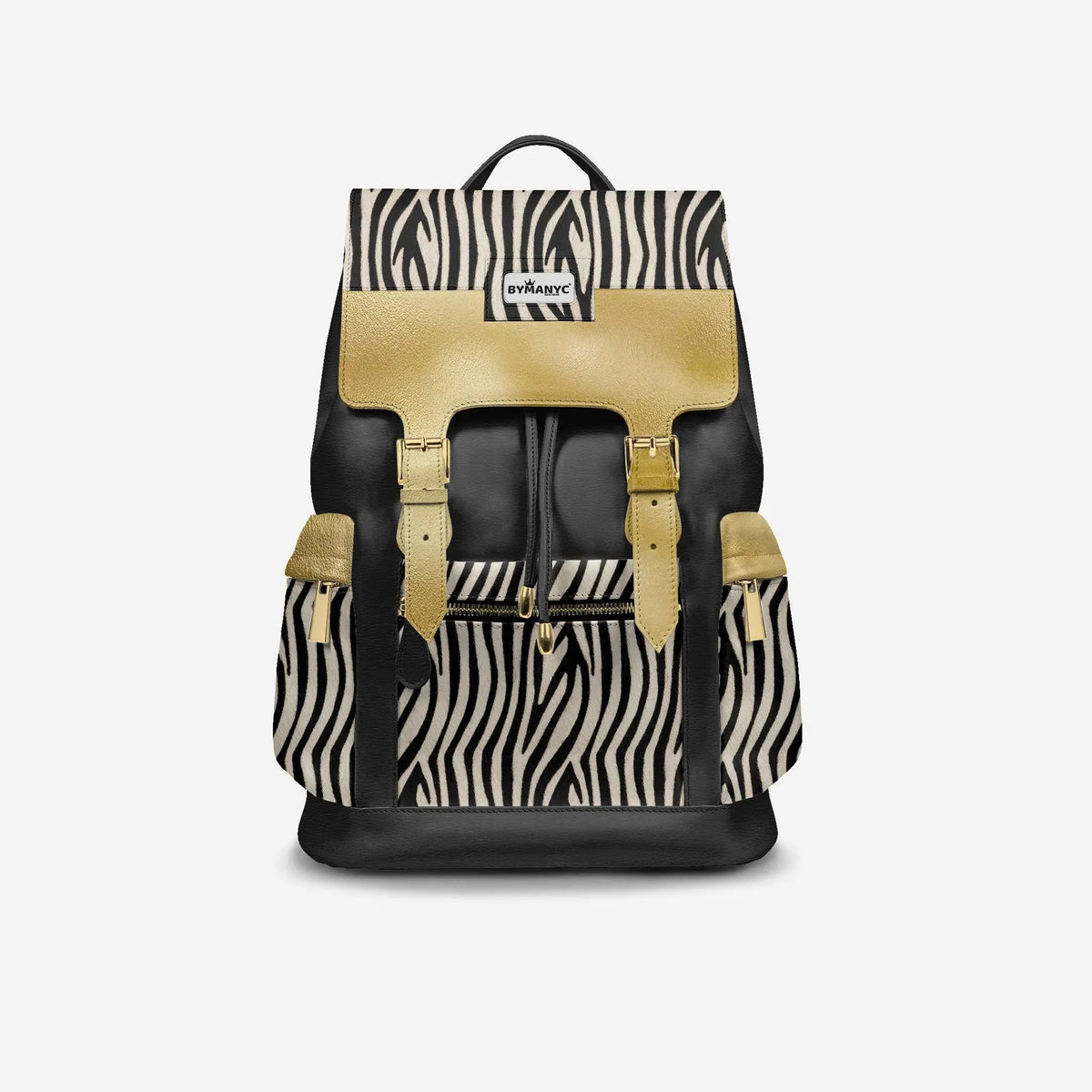 Luxury Vegan Backpack ZEBRA GOLD EDGE – BYMANYC ® New York by BYMANYC ® New York