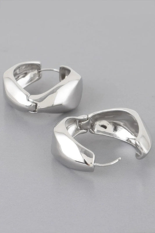 MEATPACKING Abstract Edge Hoop Earrings: NYFW BYMANYC ® New York by BYMANYC ® New York