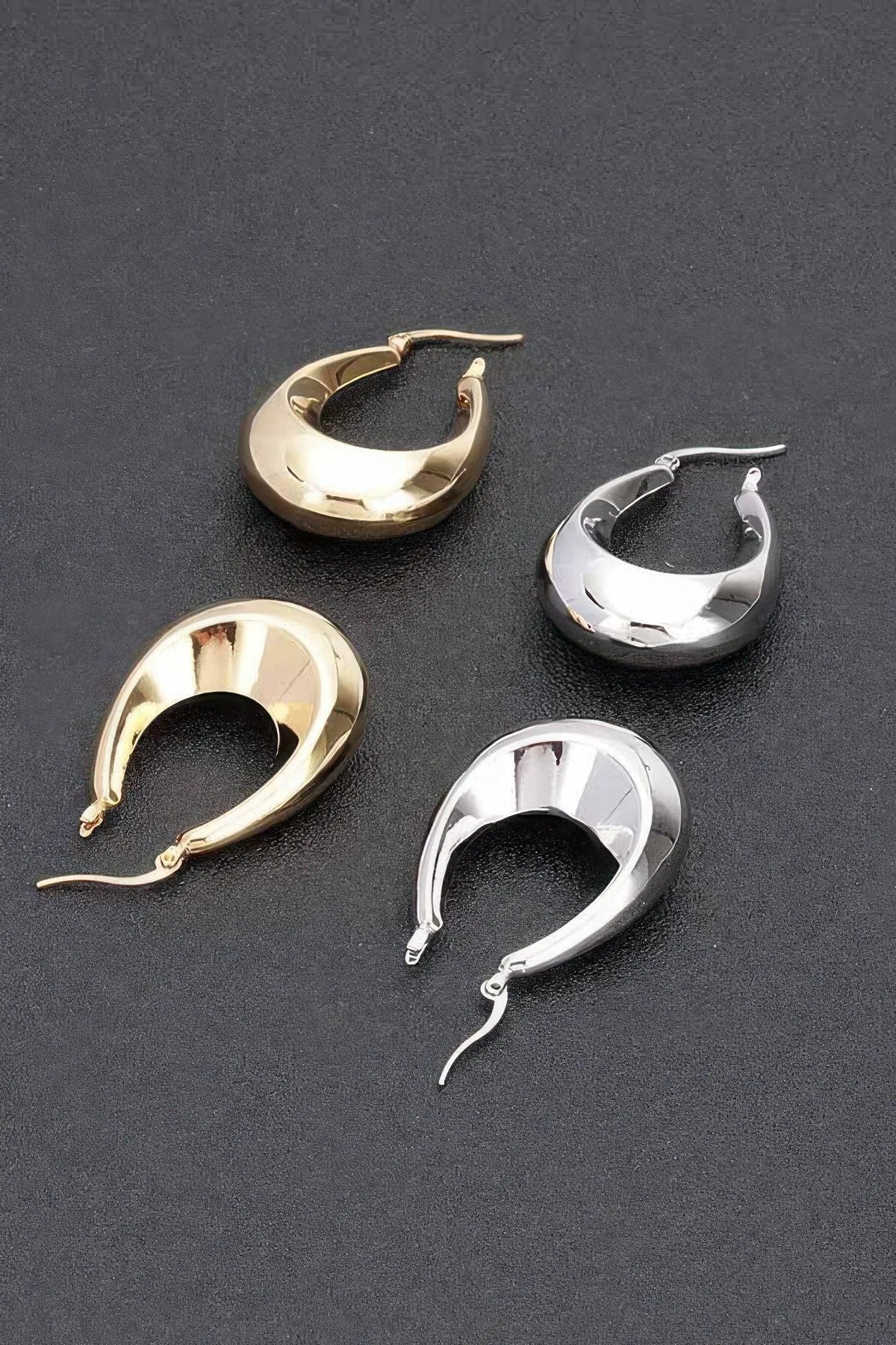 MIDNIGHT TRIBES Metal Vintage Hoop Earrings: BYMANYC ® New York by BYMANYC ® New York