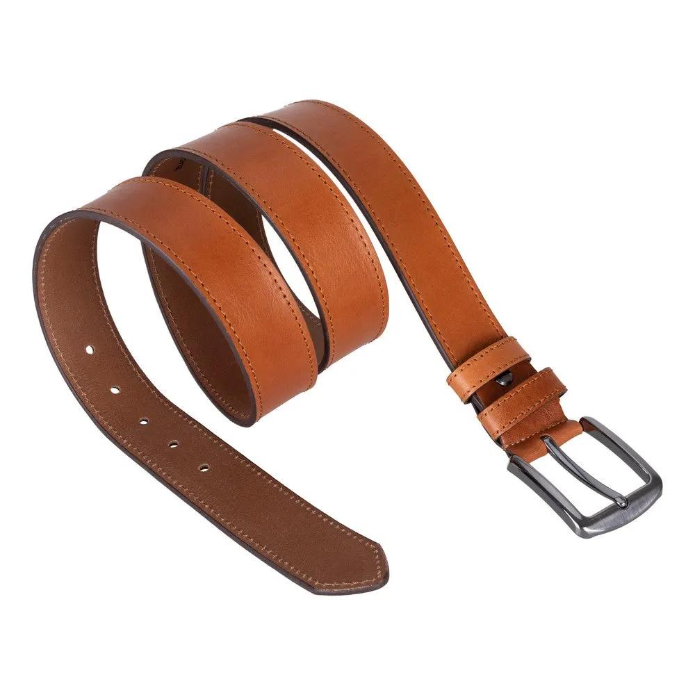 Globe Genuine Leather Belt – Handmade Premium Men’s Belt with Heavy-Duty Metal Buckle by TORONATA