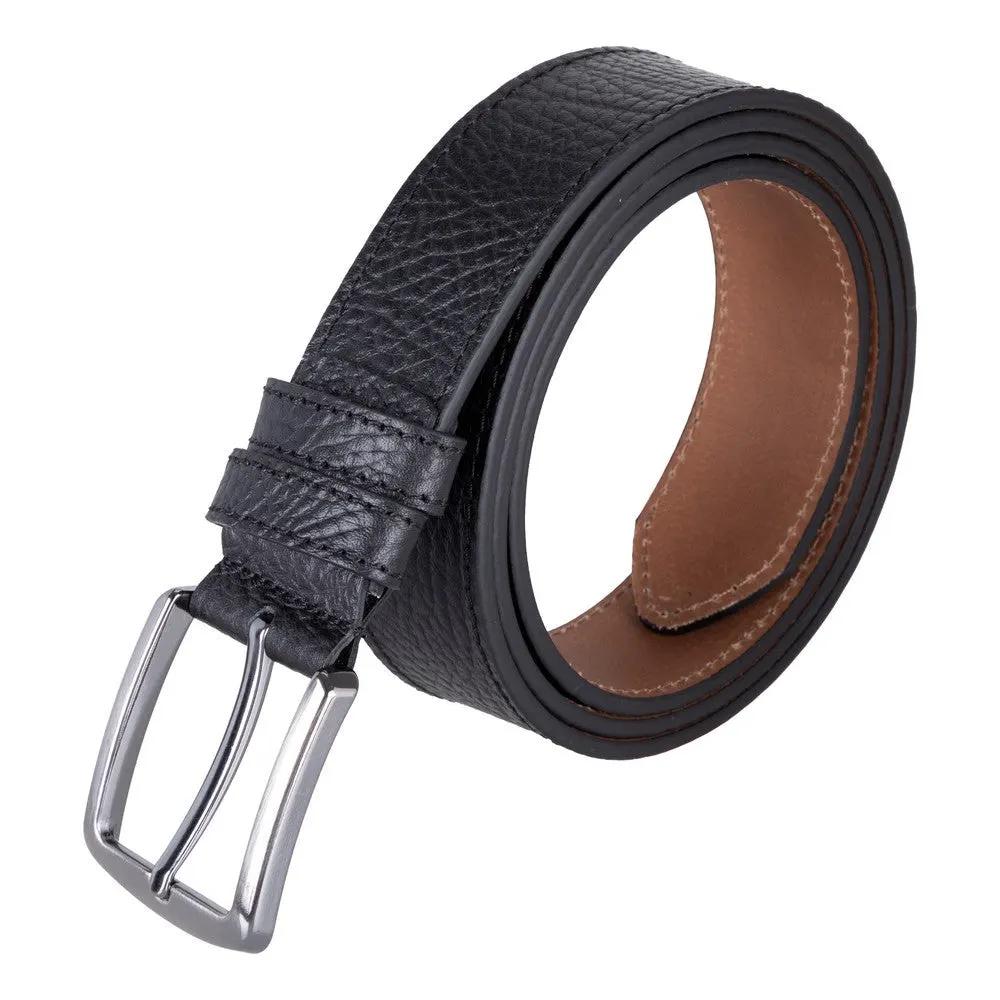 Globe Genuine Leather Belt – Handmade Premium Men’s Belt with Heavy-Duty Metal Buckle by TORONATA