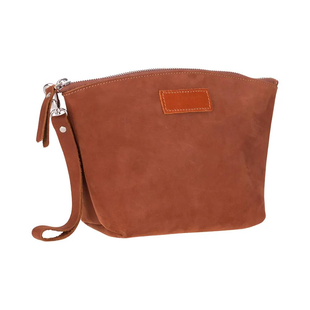 Avondale Premium Leather Dopp Kit - Travel Makeup Bag for Men & Women by TORONATA