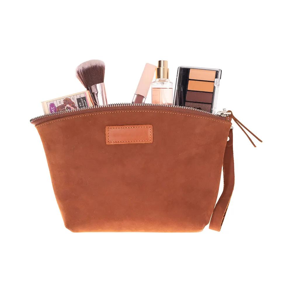 Avondale Premium Leather Dopp Kit - Travel Makeup Bag for Men & Women by TORONATA