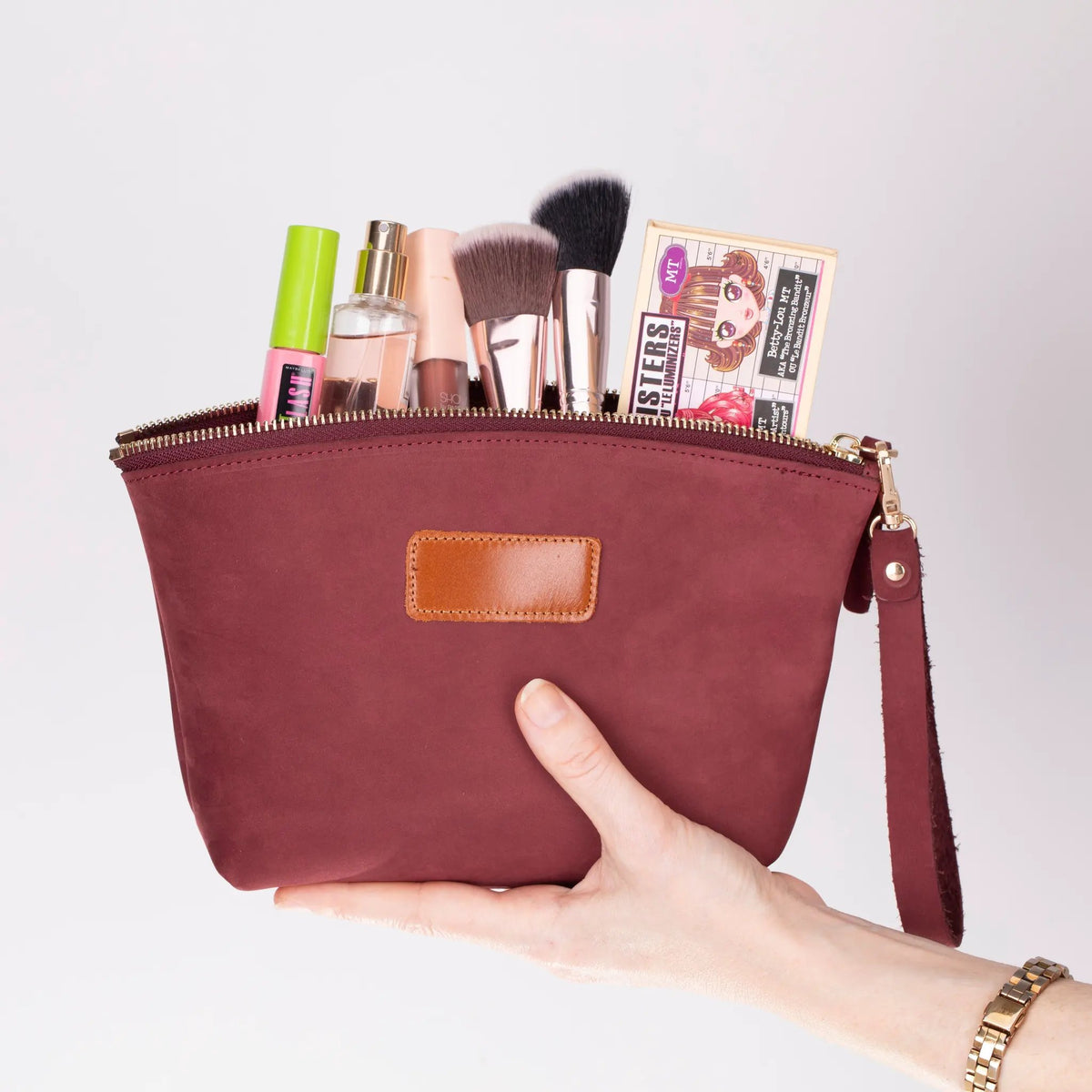 Avondale Premium Leather Dopp Kit - Travel Makeup Bag for Men & Women by TORONATA