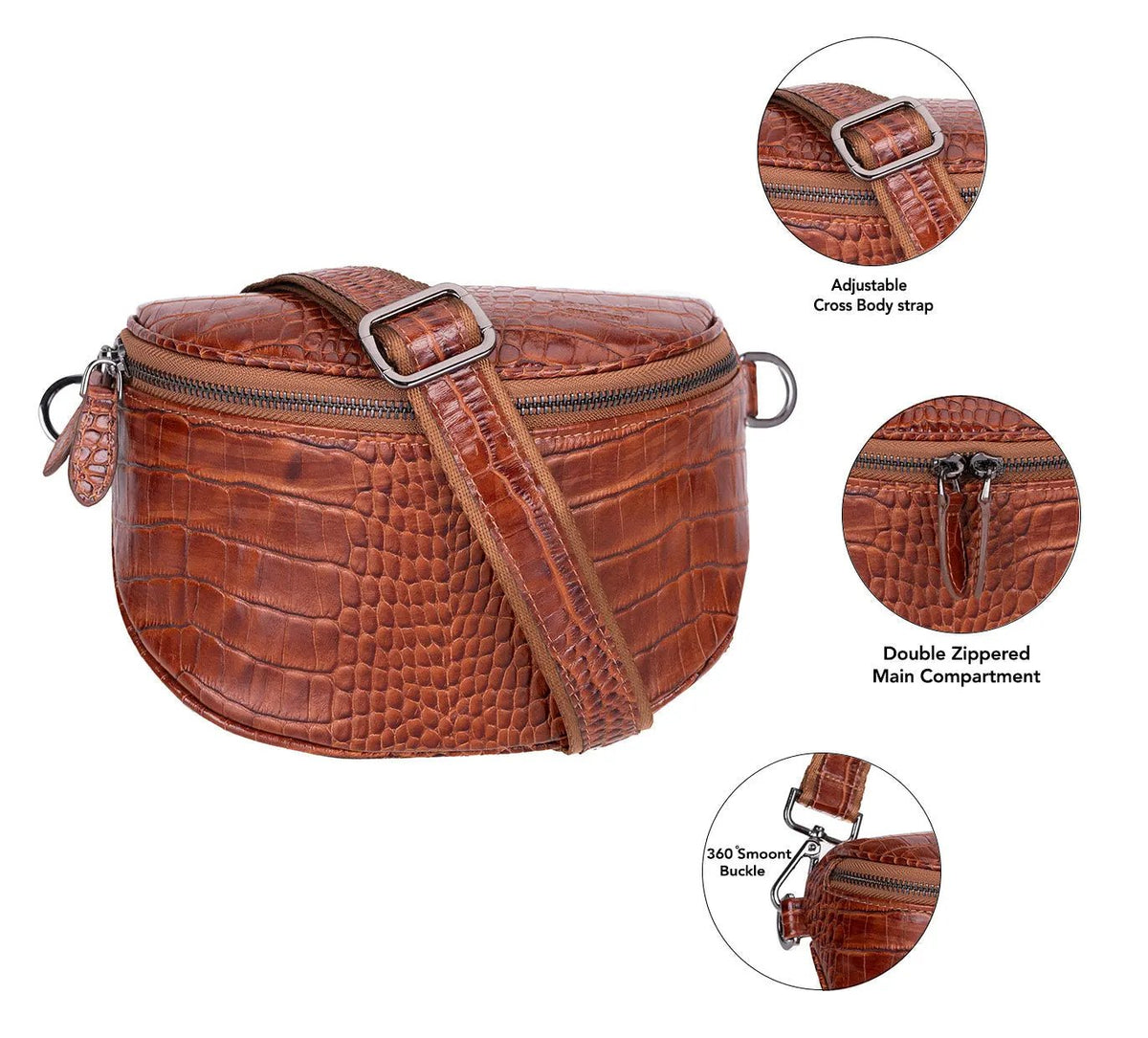 Alora Leather Crossbody Bag by TORONATA