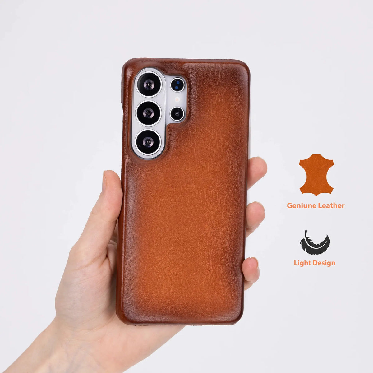 Marion Samsung Galaxy S26 Ultra Leather Case – Genuine Leather Slim Cover by TORONATA