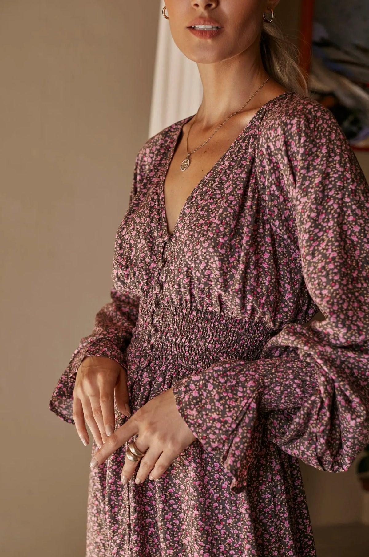Maria Luisa Button Down Midi Dress (Sale) by ELF