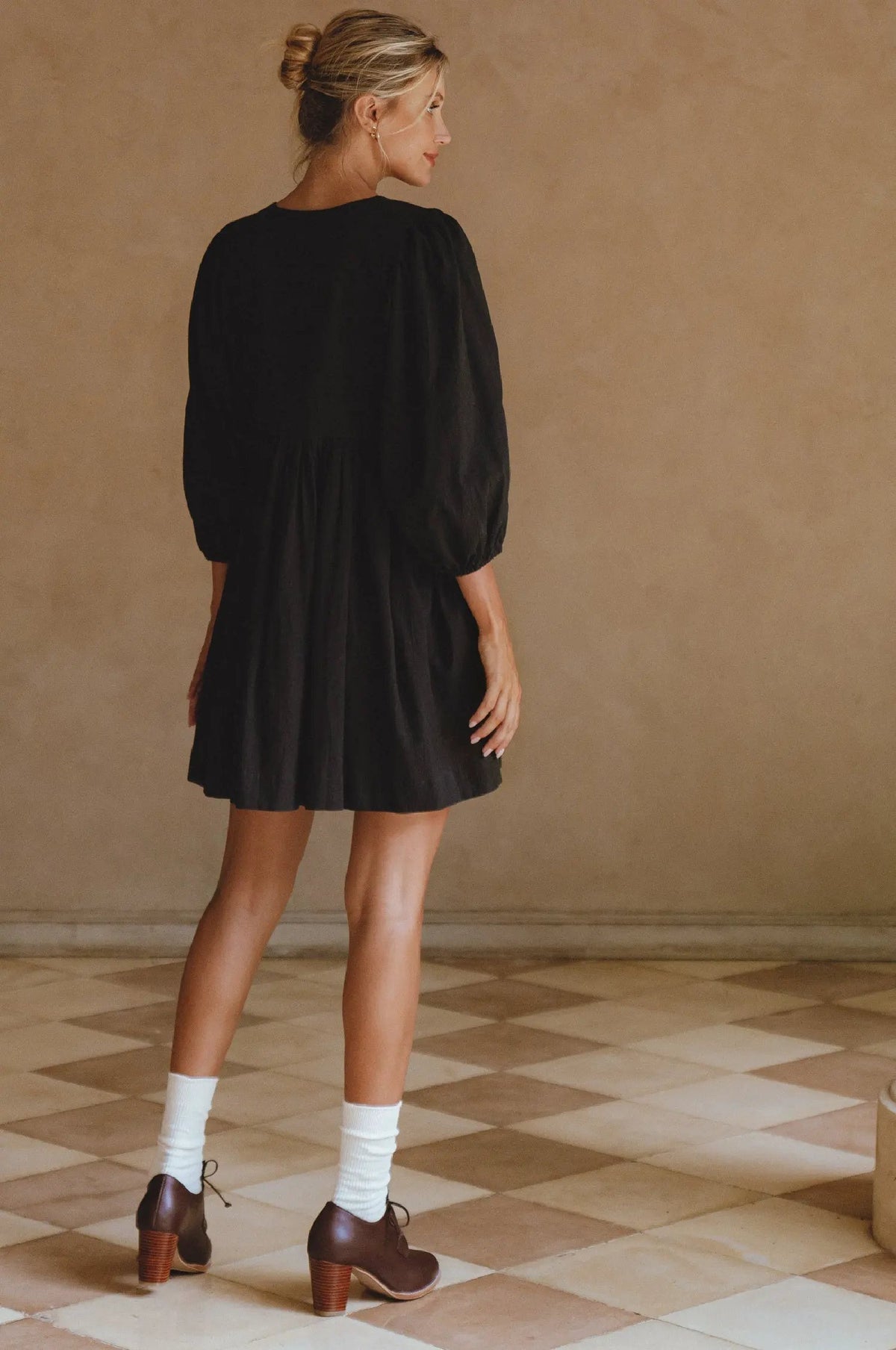 Maribelle Babydoll Linen Mini Dress by ELF