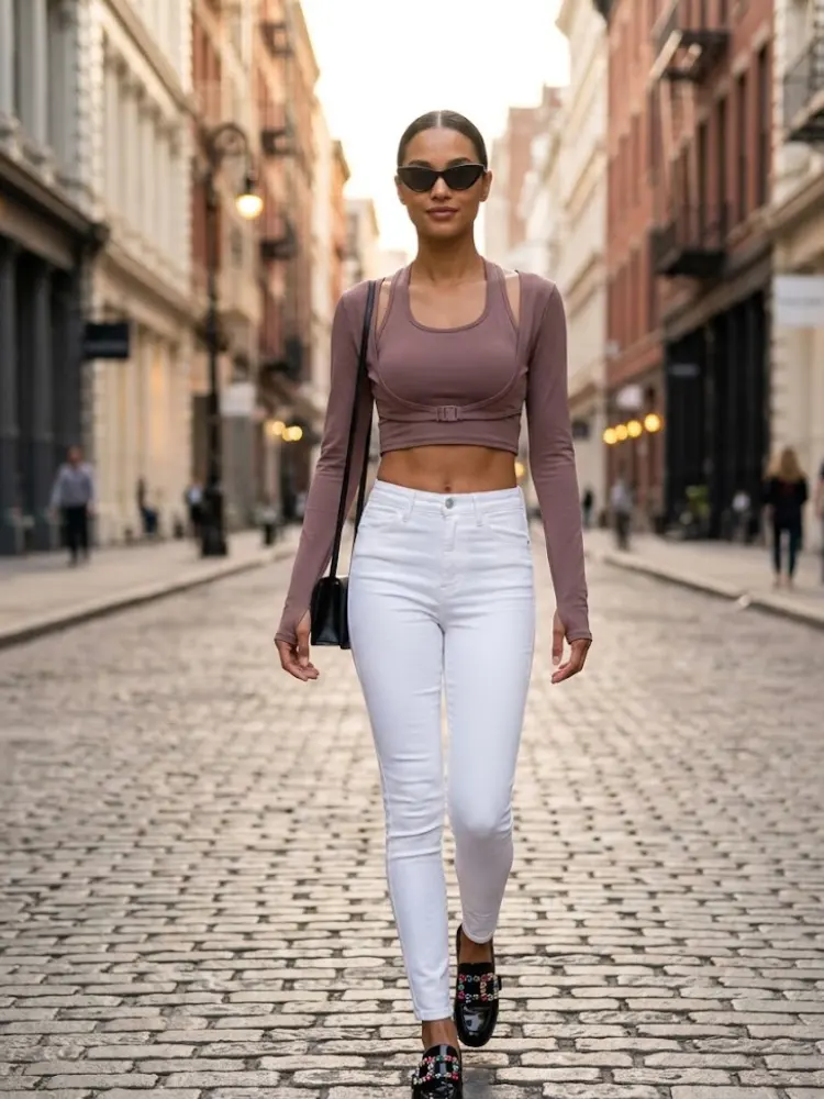 Mauve CENTRAL PARK Sports Top Prêt-à-Porter BYMANYC ® New York by BYMANYC ® New York
