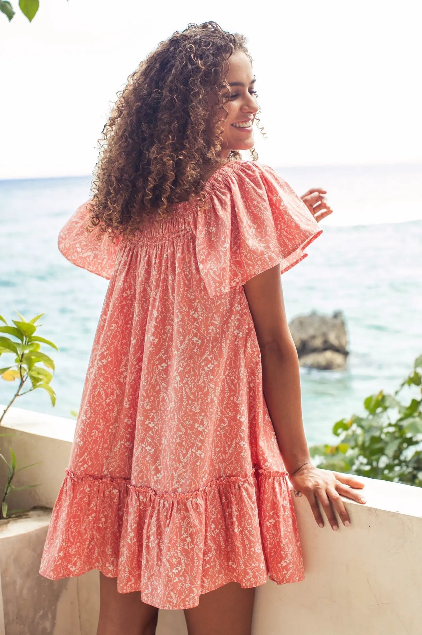 Maya Ruffled Cotton Mini Dress (Sale) by ELF