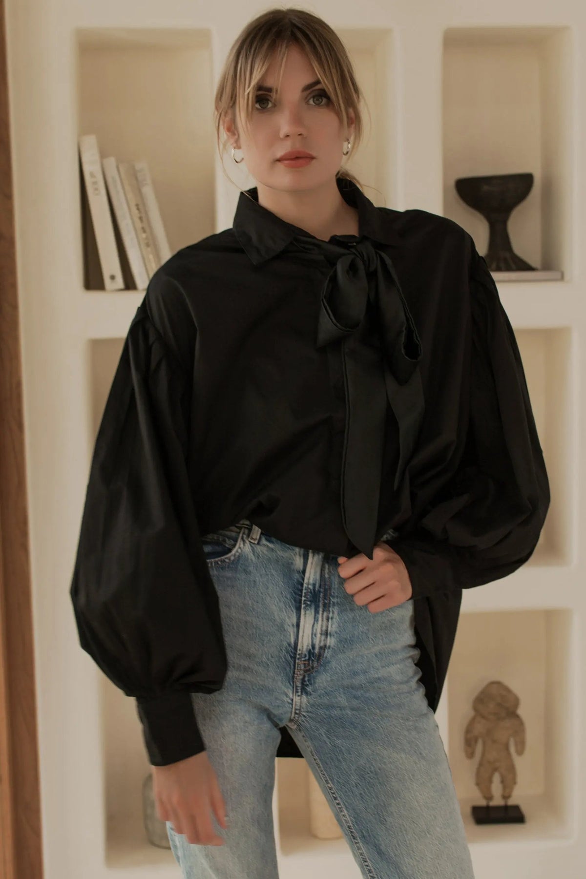 Merci Balloon Sleeve Oversized Shirt (Sale) by ELF