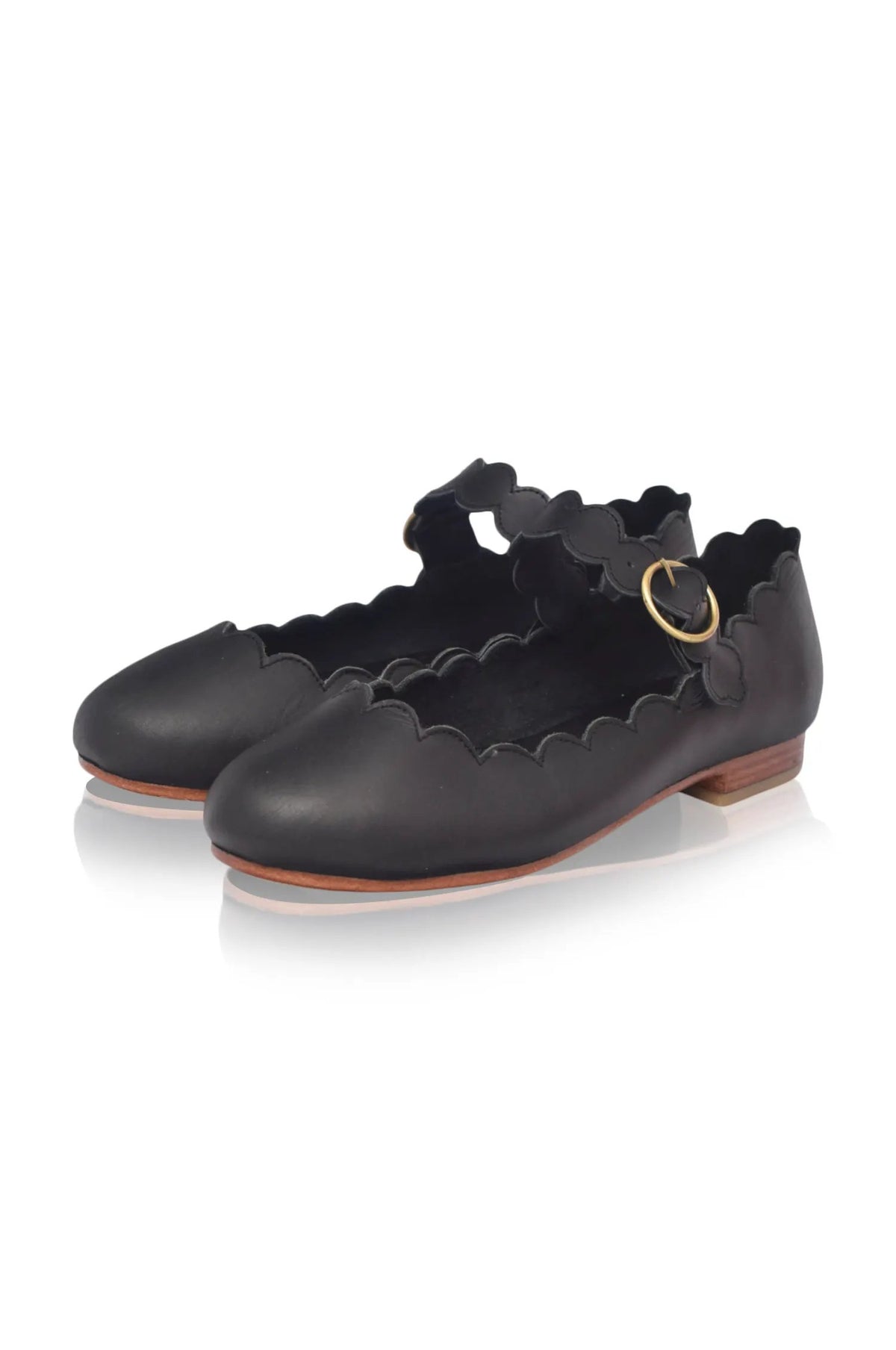 Mia Rosa Scalloped Mary Jane Flats by ELF