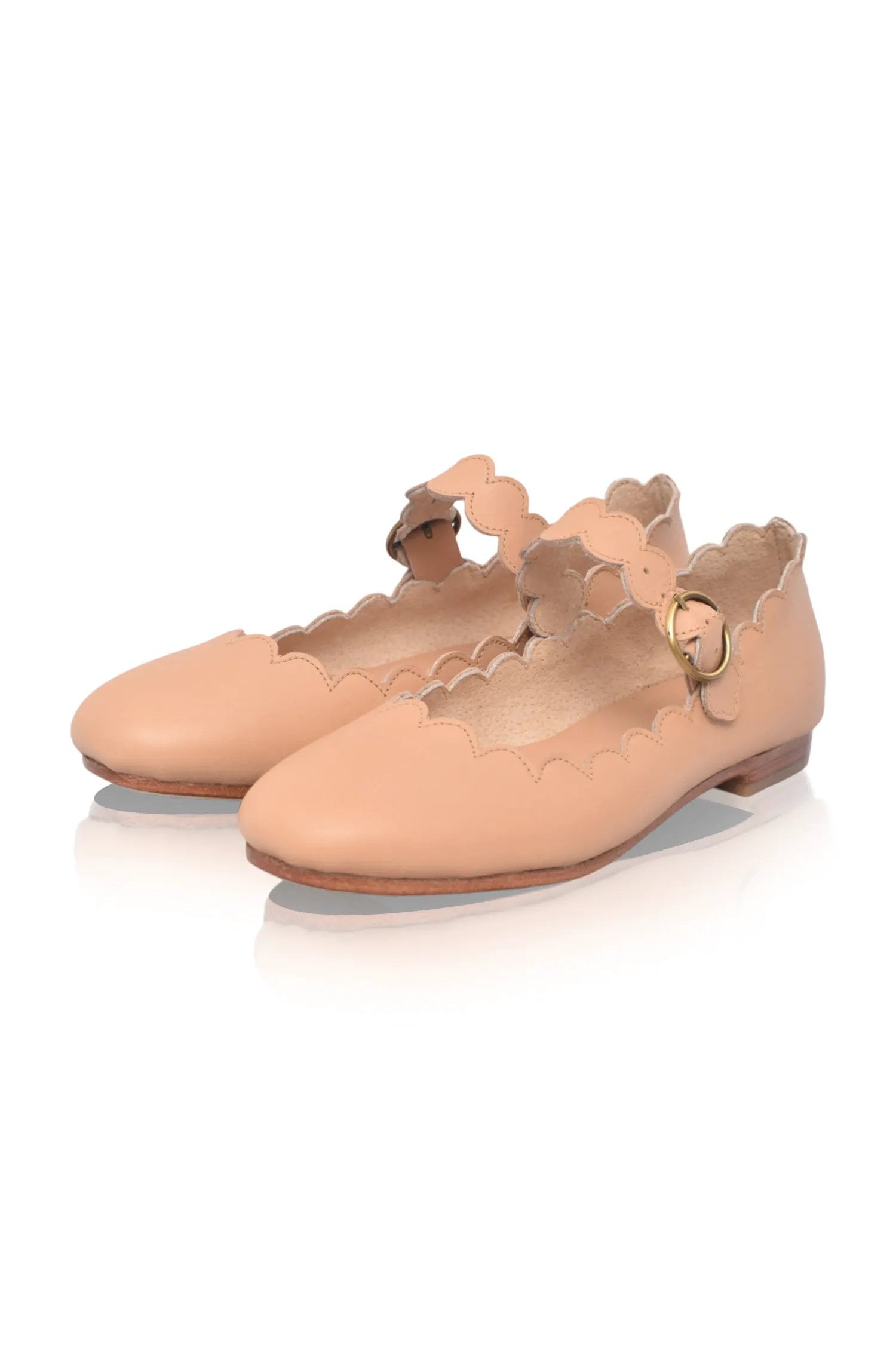 Mia Rosa Scalloped Mary Jane Flats by ELF